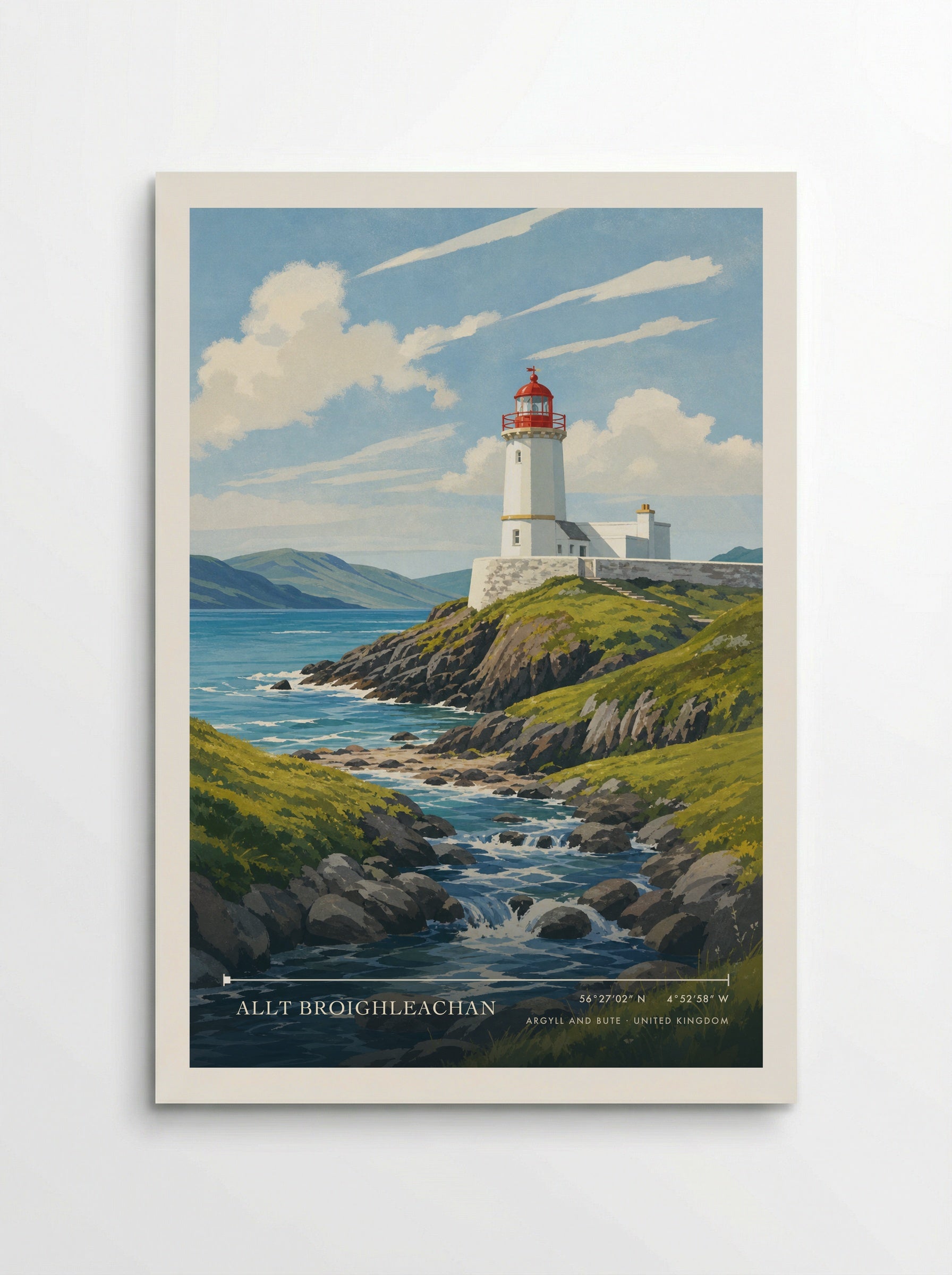 Allt Broighleachan Argyll and Bute United Kingdom Travel Poster - Poster
