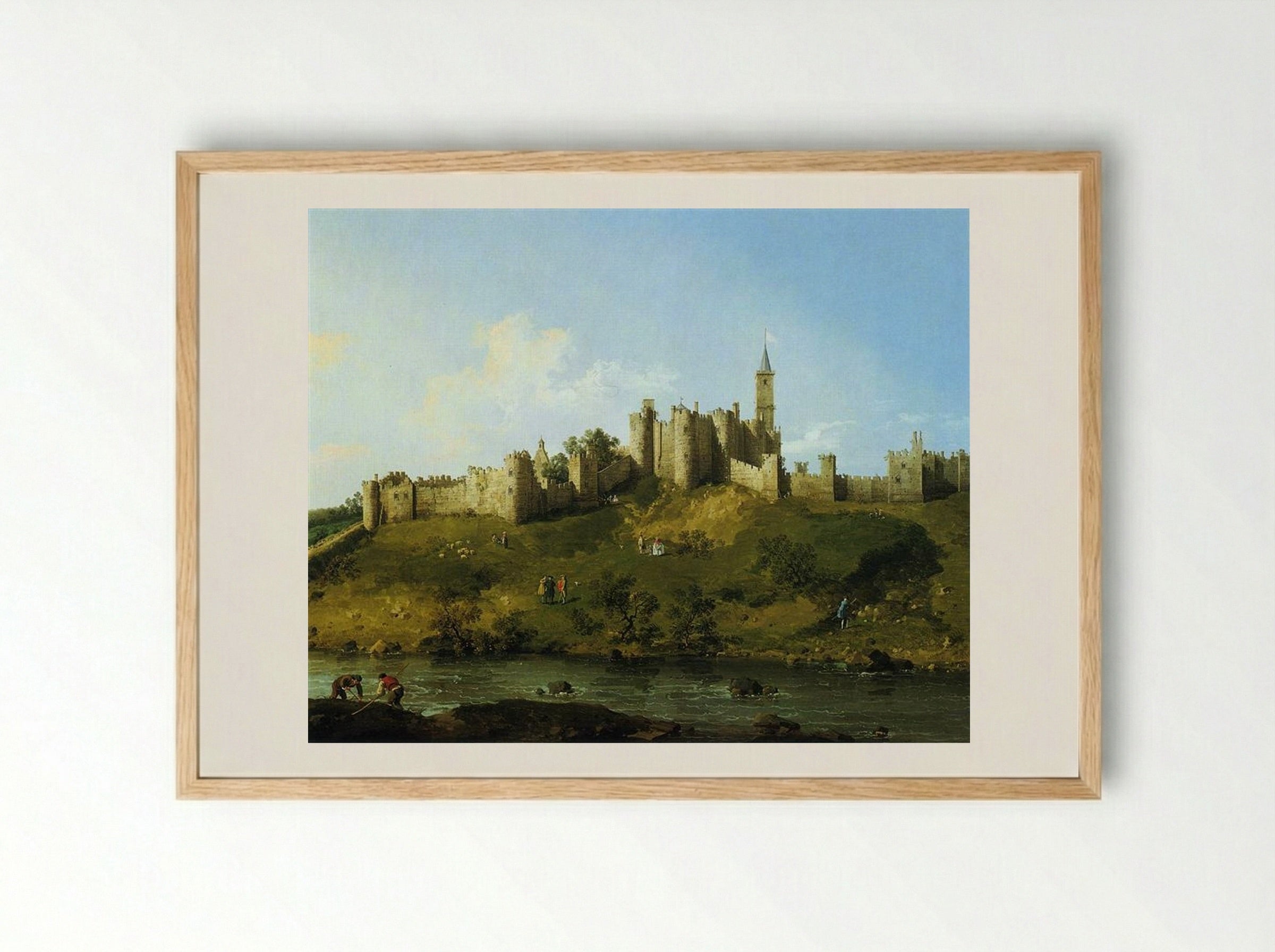 Alnwick Castle - Canaletto - Framed Print Wood