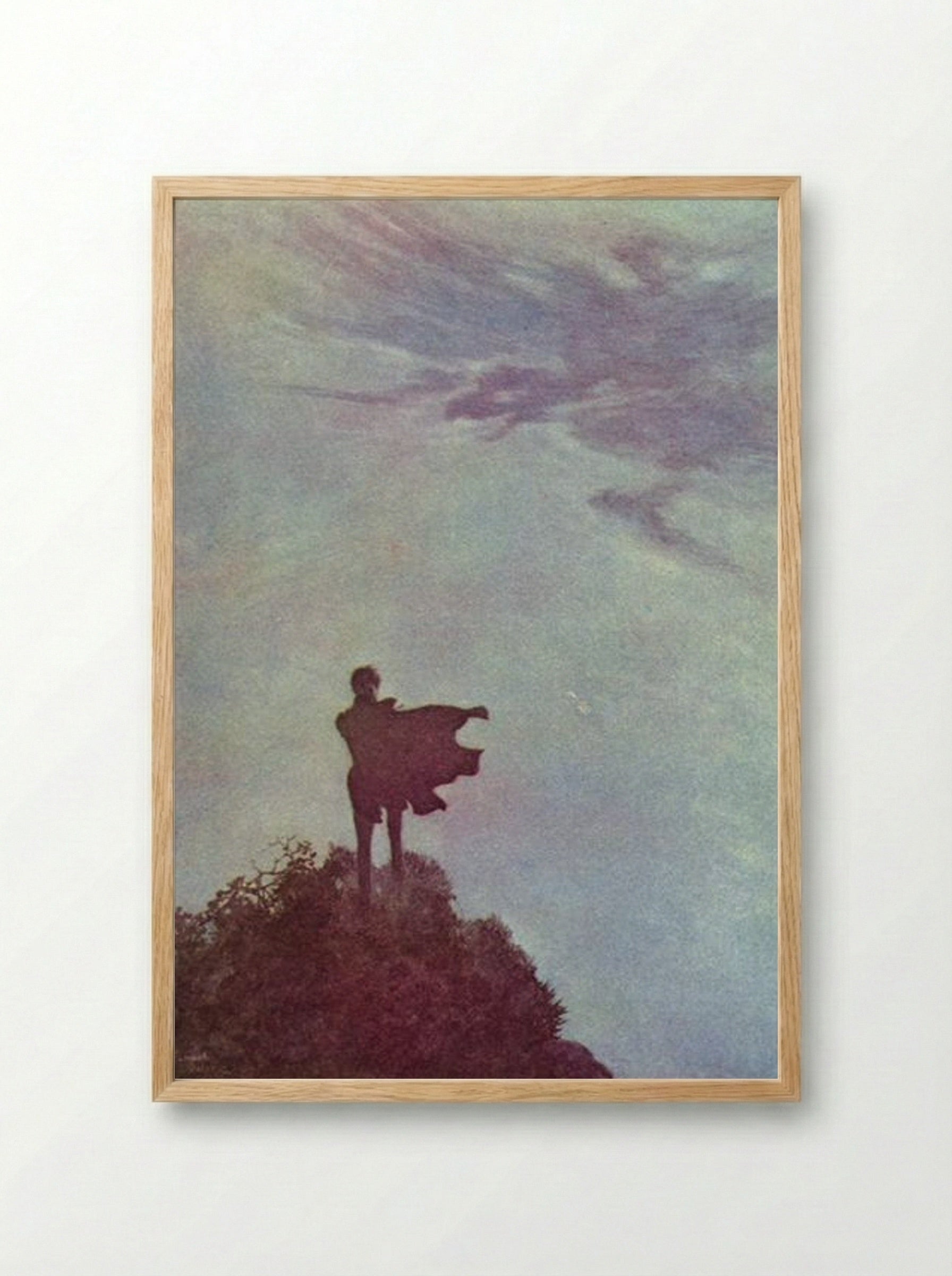 Alone - Edmund Dulac - Framed Print Wood