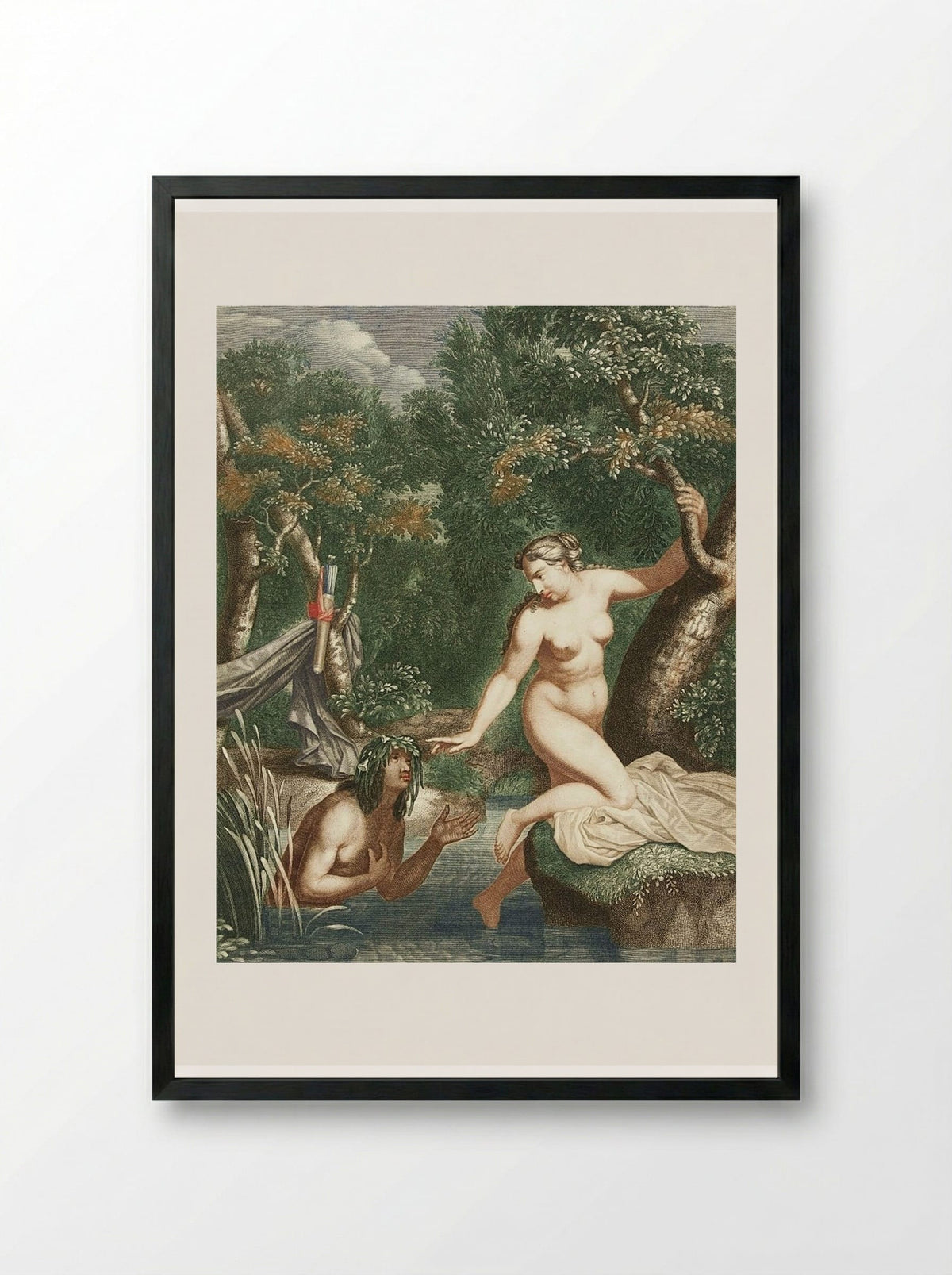 Alphëus and Arethusa - Abraham Bloteling - Framed Print Black