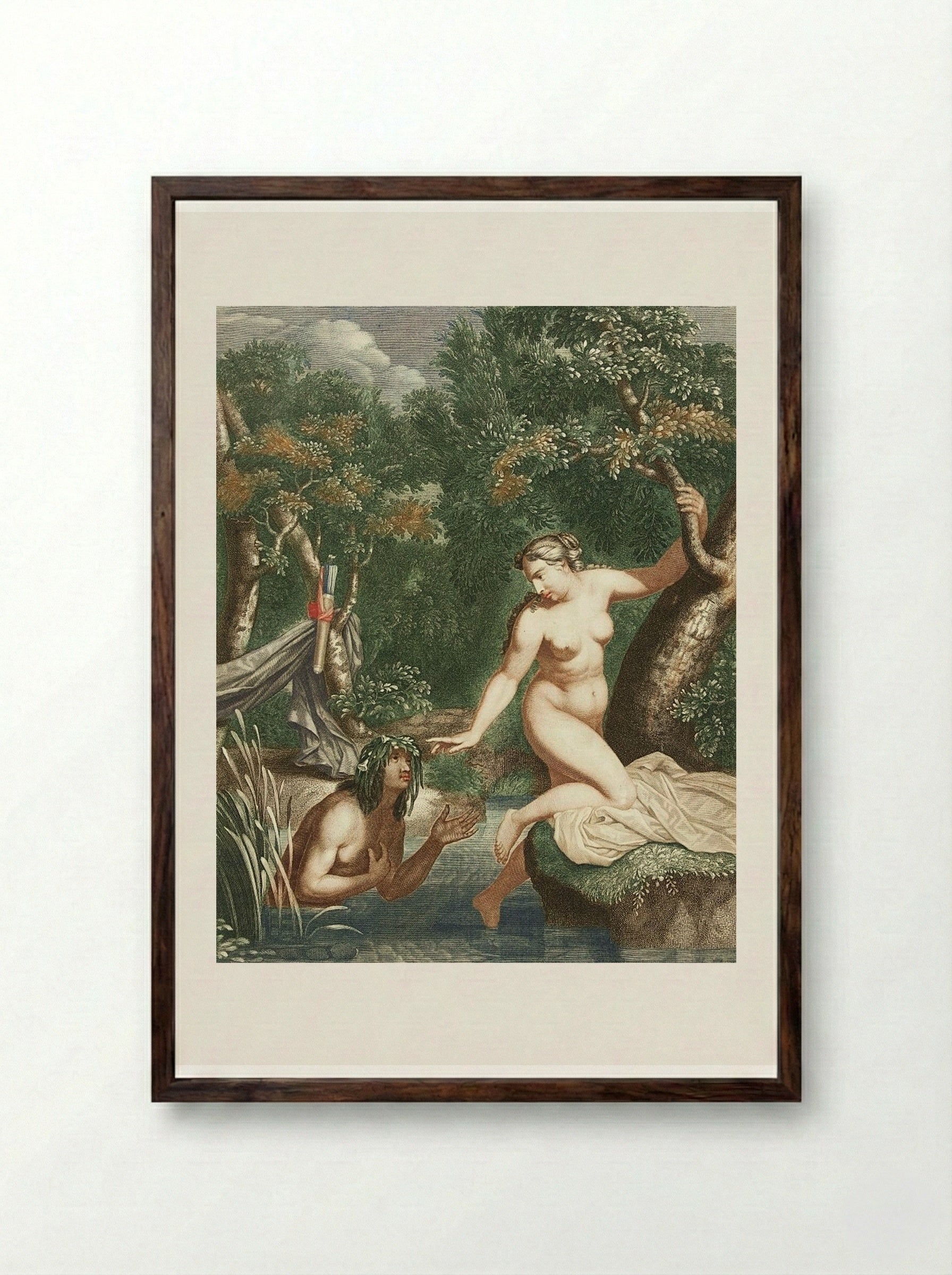 Alphëus and Arethusa - Abraham Bloteling - Framed Print Dark Wood