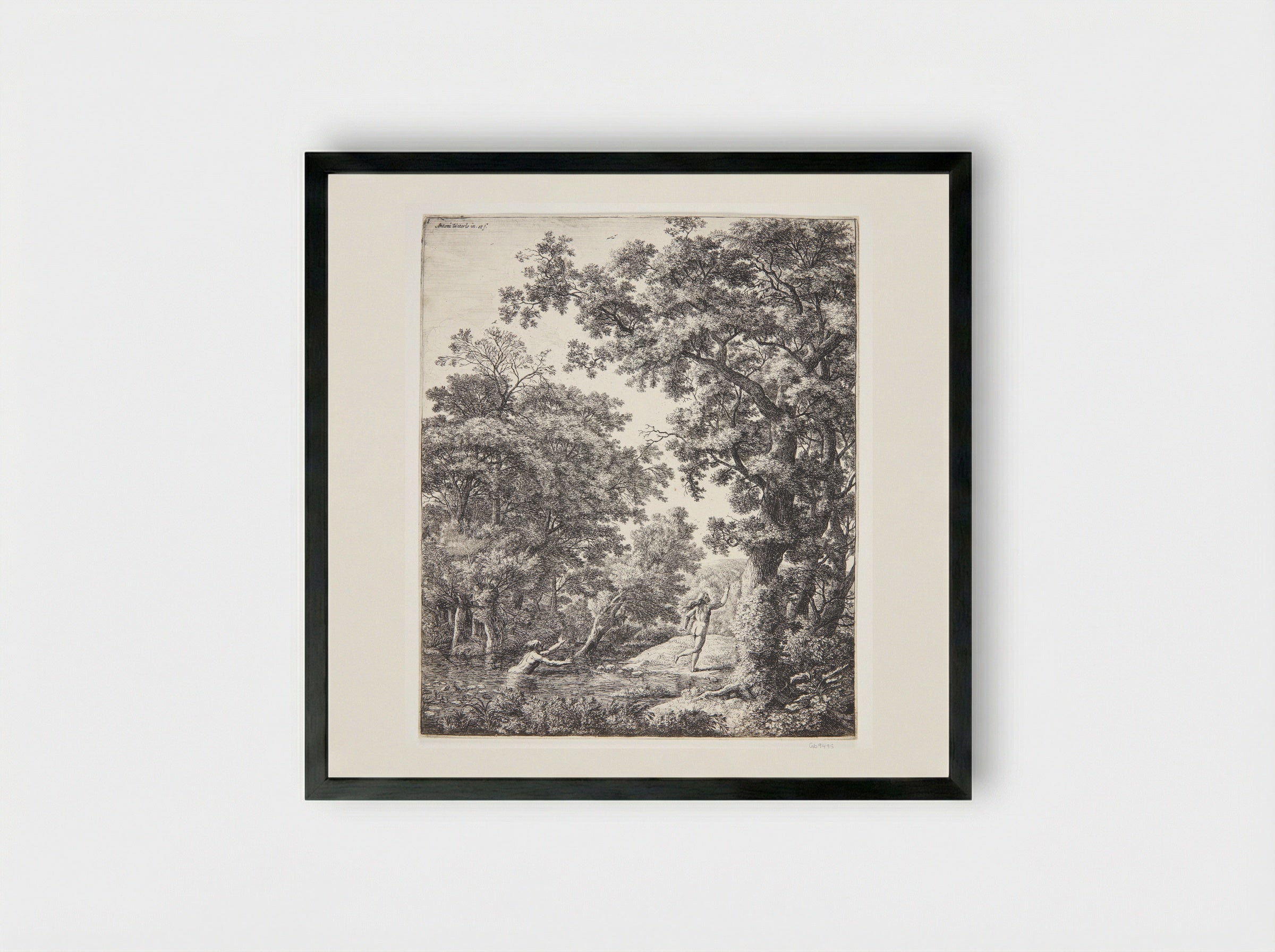 Alpheus and Arethusa - Anthonie Waterloo - Framed Print Black