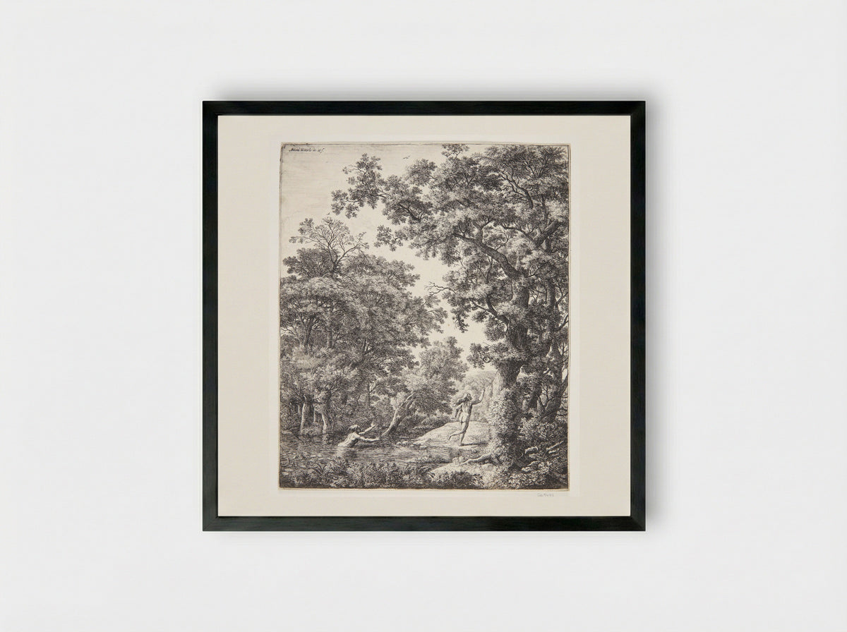 Alpheus and Arethusa - Anthonie Waterloo - Framed Print Black
