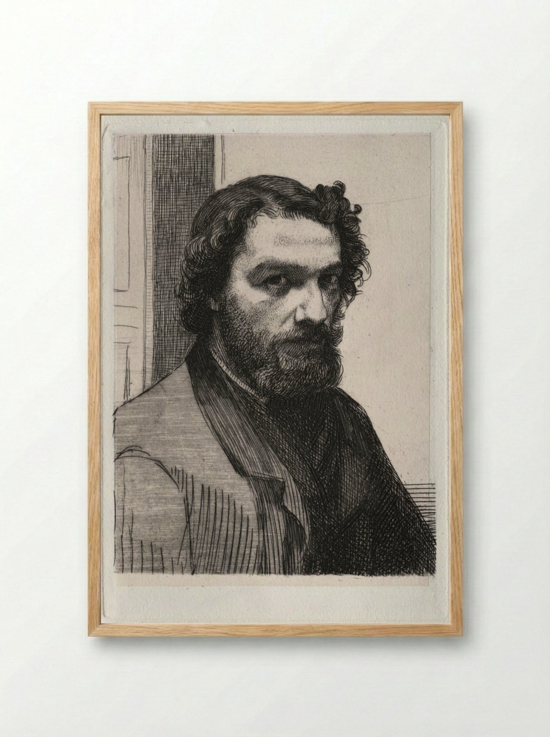 Alphonse Legros - Félix Bracquemond - Framed Print Wood