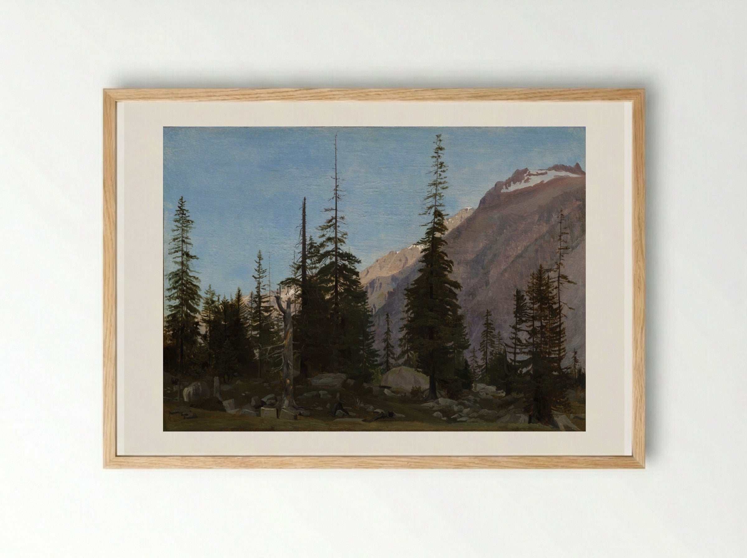Alpine Landscape: The Handegg, Switzerland - Jean-Léon Gérôme - Framed Print Wood