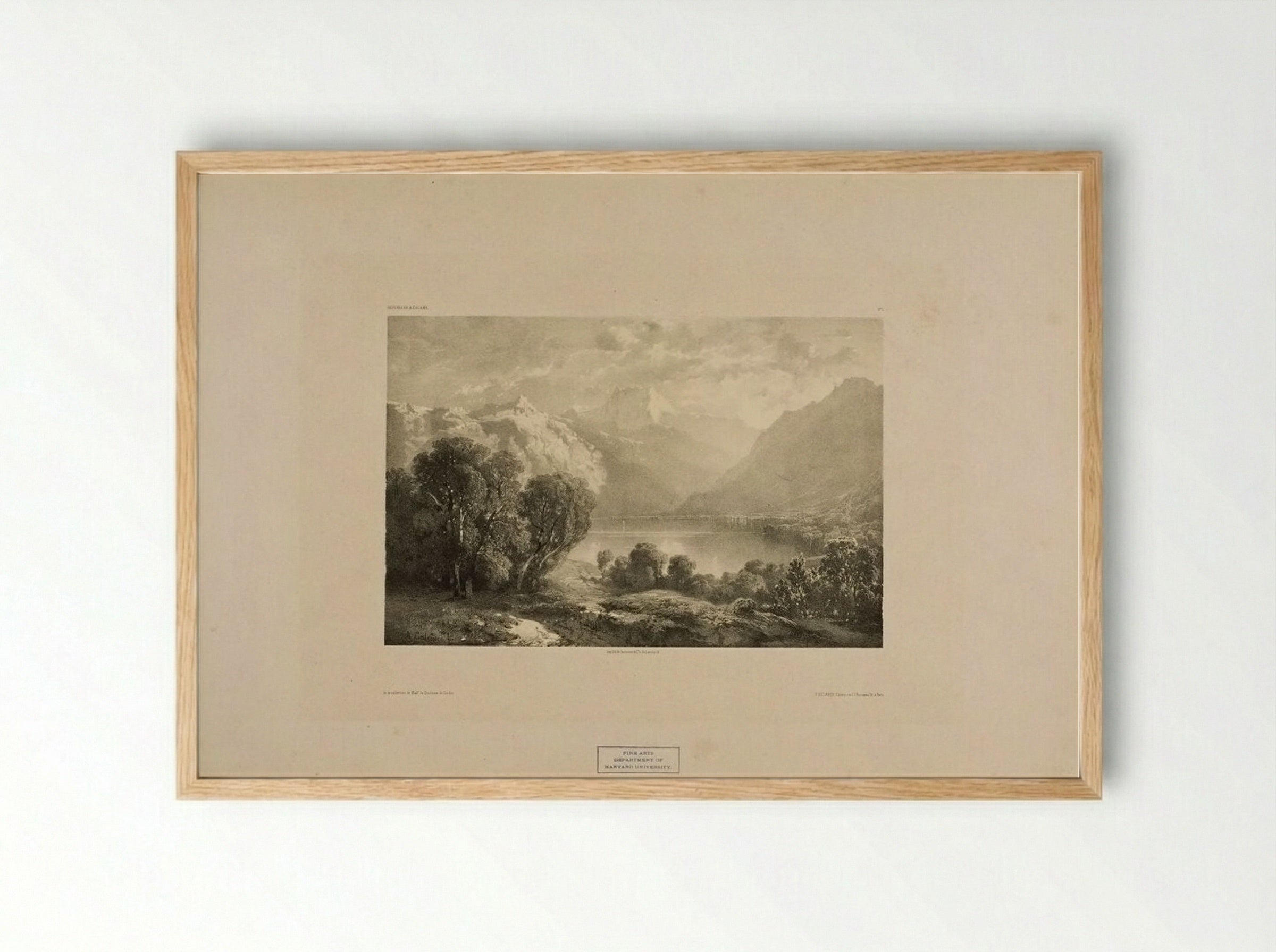 Alpine View - Alexandre Calame - Framed Print Wood