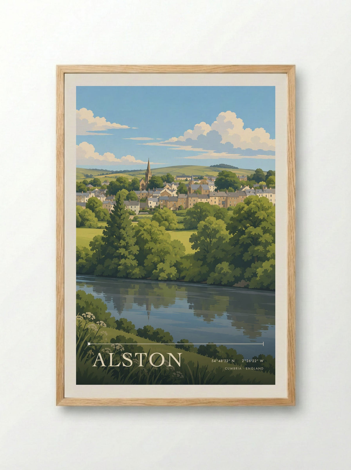 Alston, Cumbria | Travel Poster - Framed Print Wood