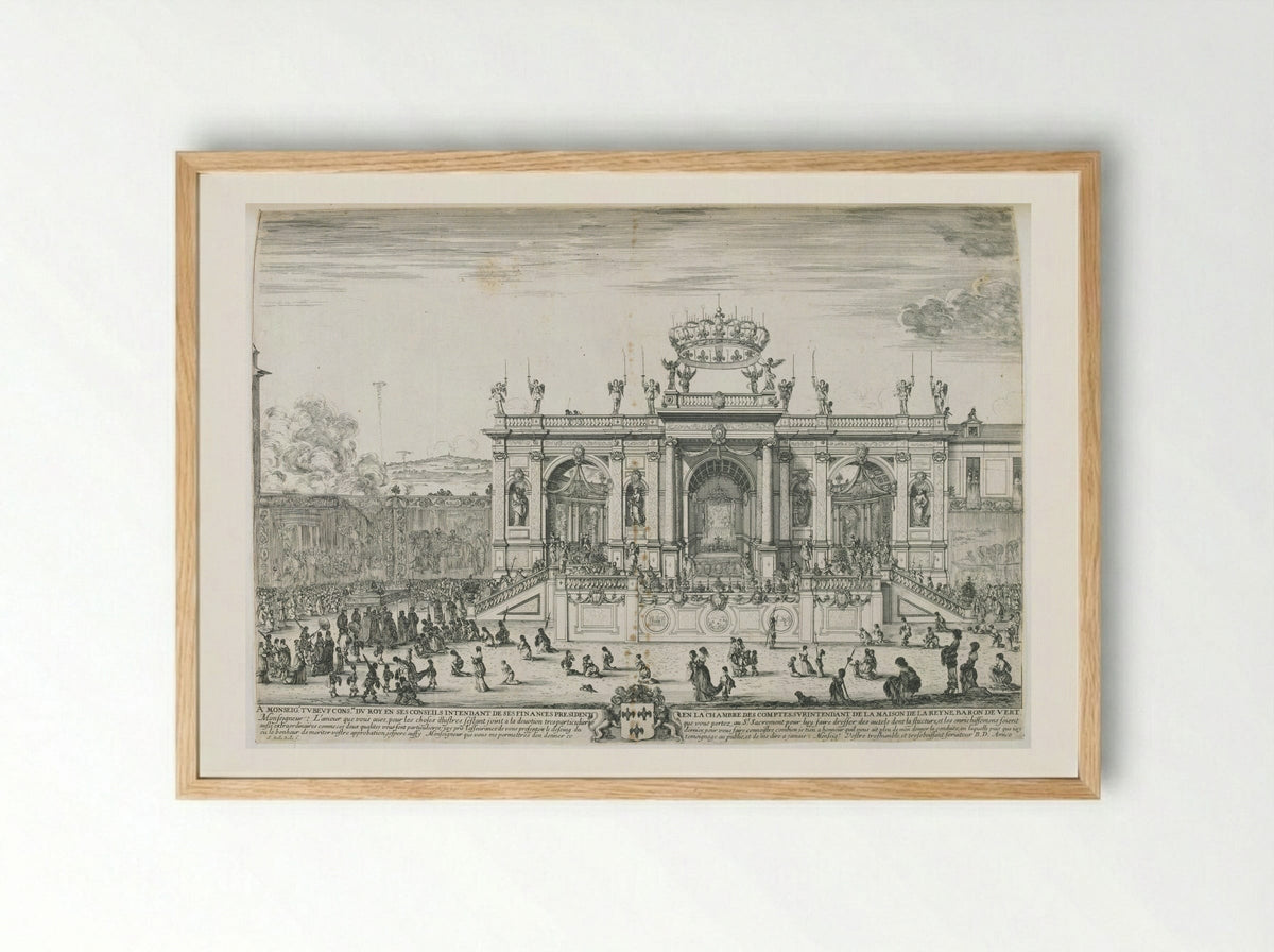 Altar for the Monstrance of the Holy Sacrament - Stefano Della Bella - Framed Print Wood