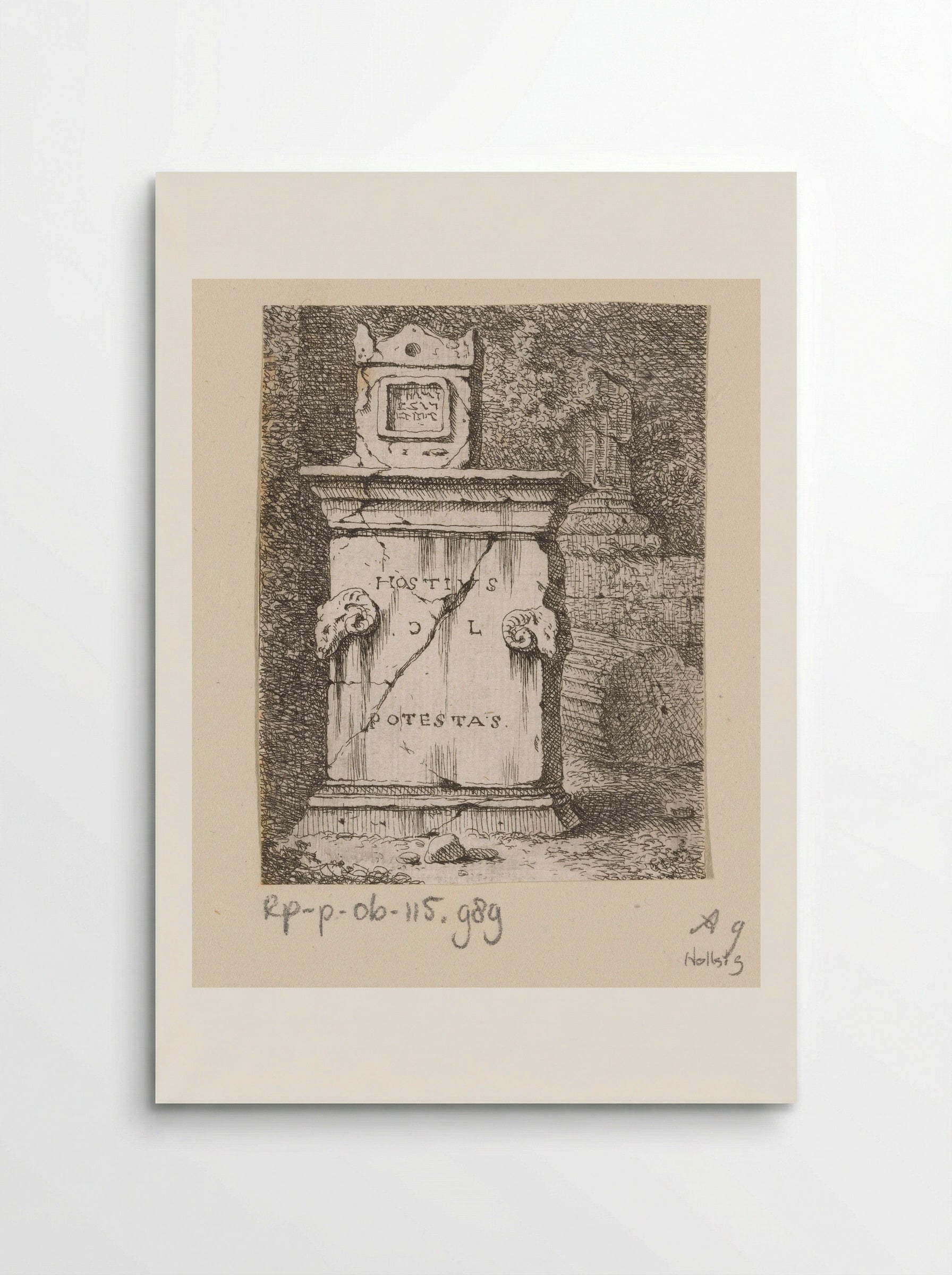 Altar with Two Rams' Heads - Johann Franz Ermels - Poster
