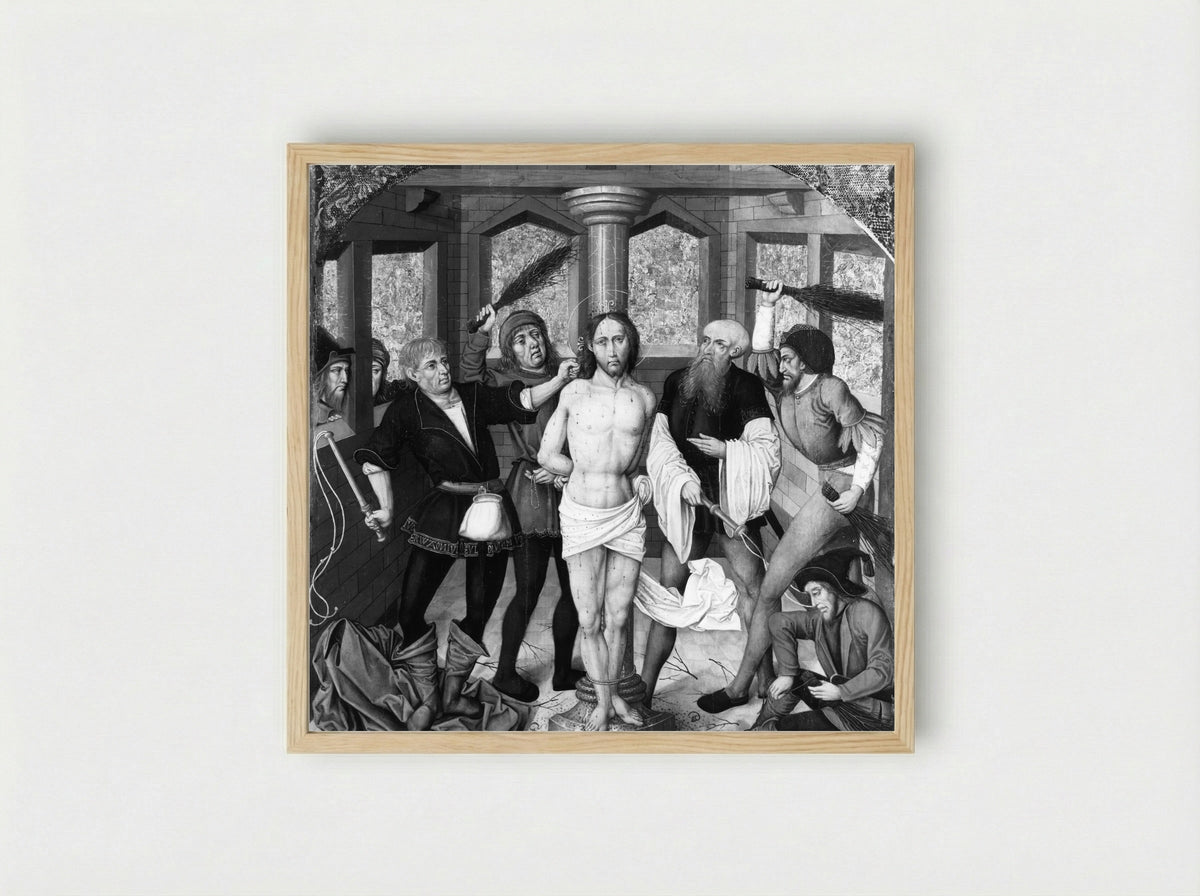 Altarpiece with The Passion of Christ - Master of the Schlägl Altarpiece - Framed Print Wood