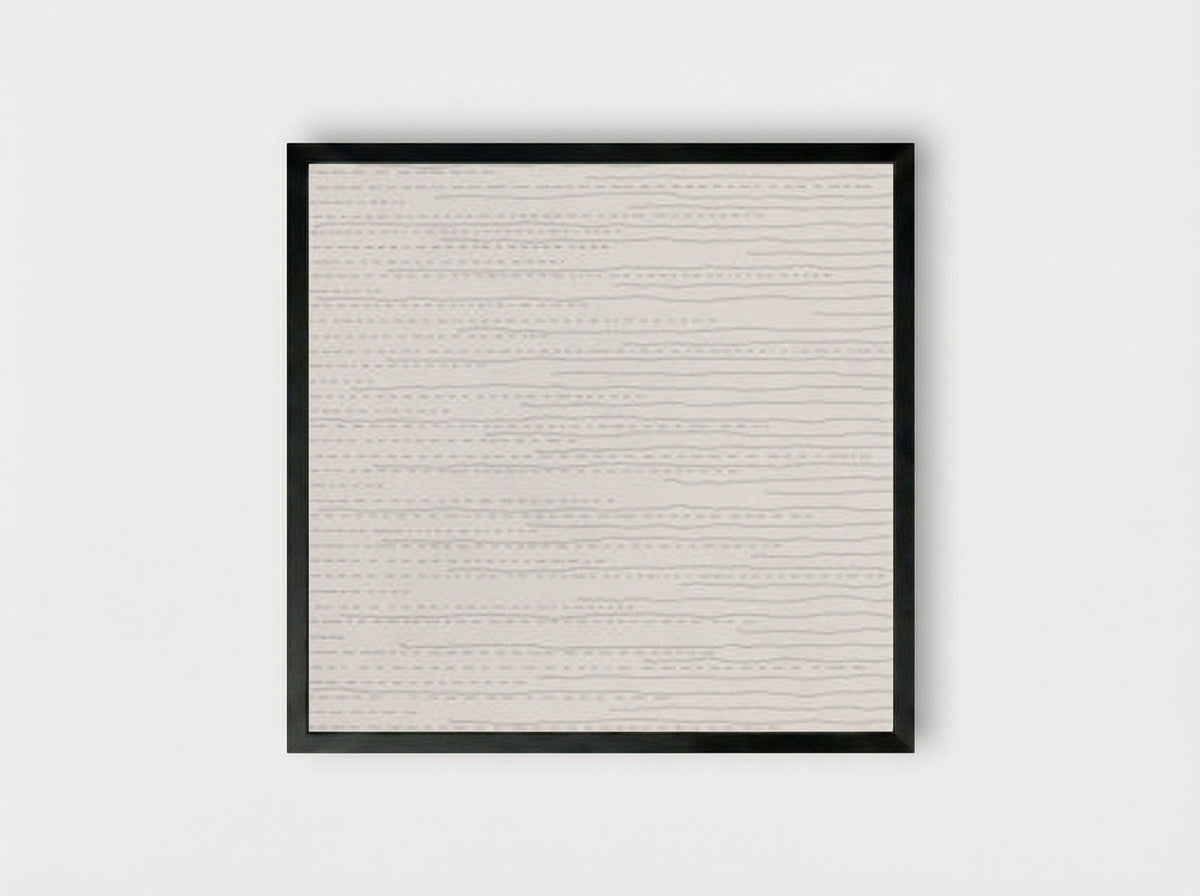 Alternate Not-Straight Lines (From the Right Side) and Broken Lines (From the Left Side) of Random Length - Sol LeWitt - Framed Print Black