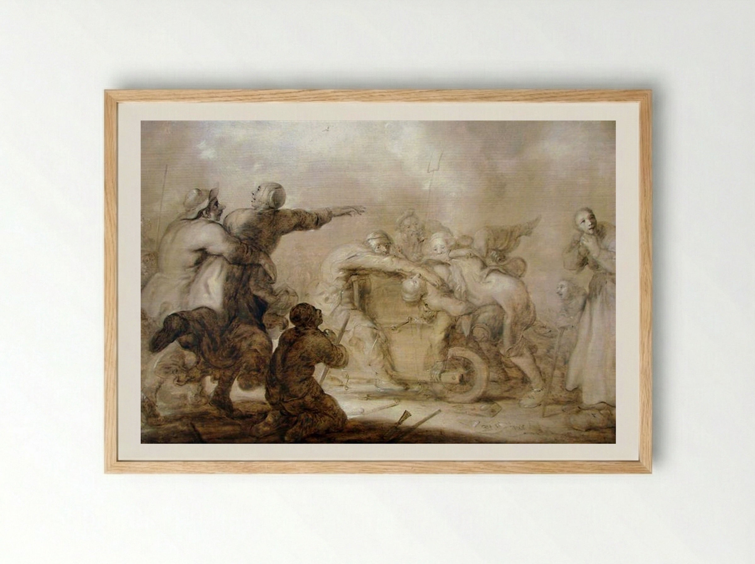 Altogether too stupid! - Adriaen van de Venne - Framed Print Wood