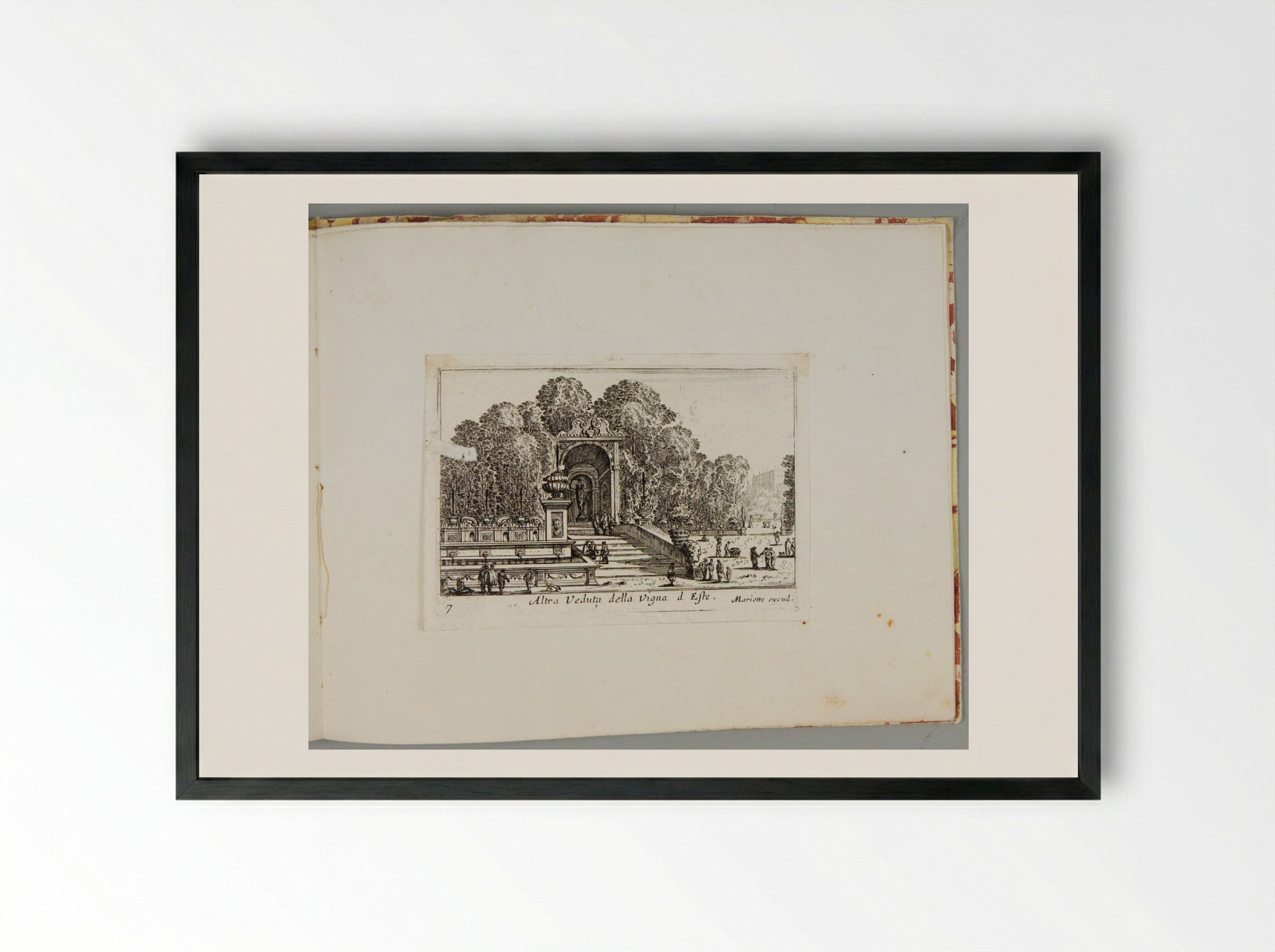 Altra Veduta della Vigna d'Este - Israël Silvestre - Framed Print Black