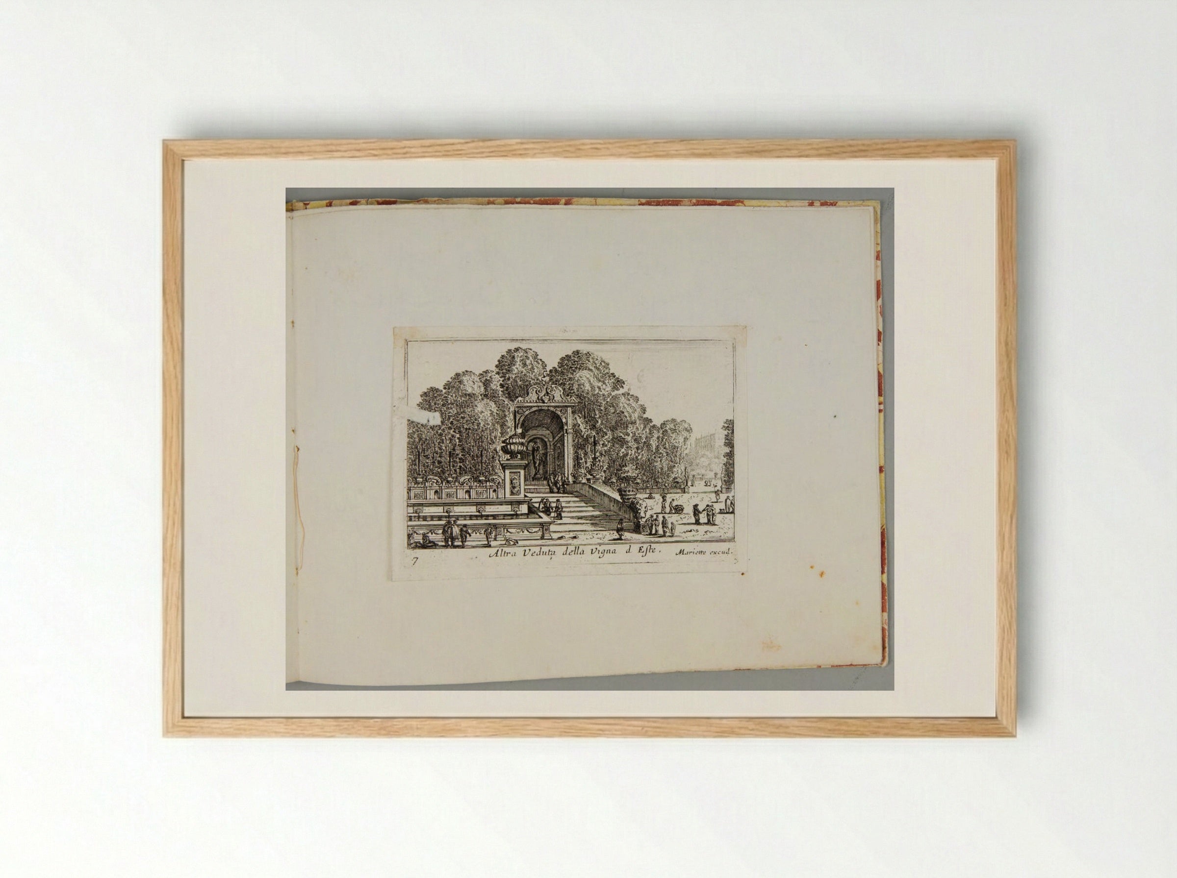 Altra Veduta della Vigna d'Este - Israël Silvestre - Framed Print Wood