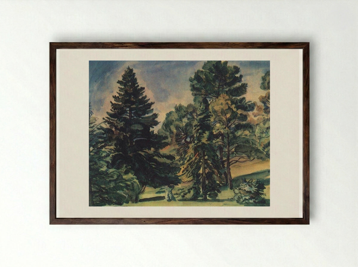 Alupka Park - Konstantin Bogaevsky - Framed Print Dark Wood