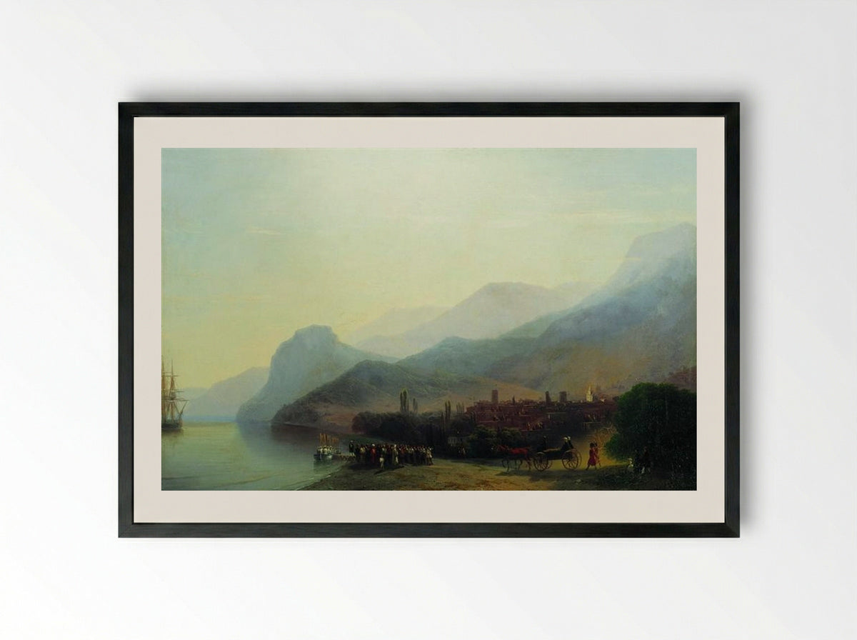 Alushta - Ivan Aivazovsky - Framed Print Black