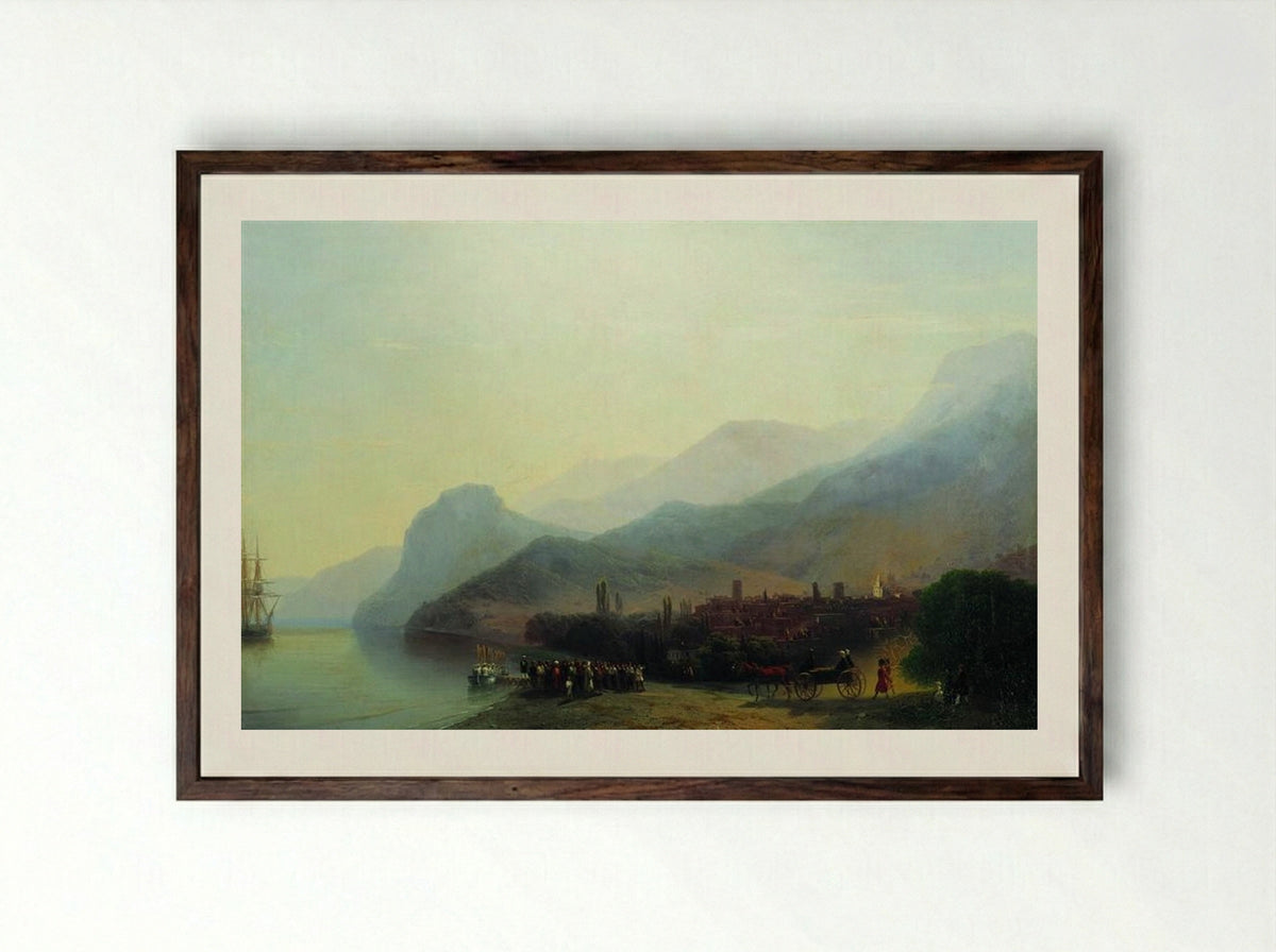 Alushta - Ivan Aivazovsky - Framed Print Dark Wood