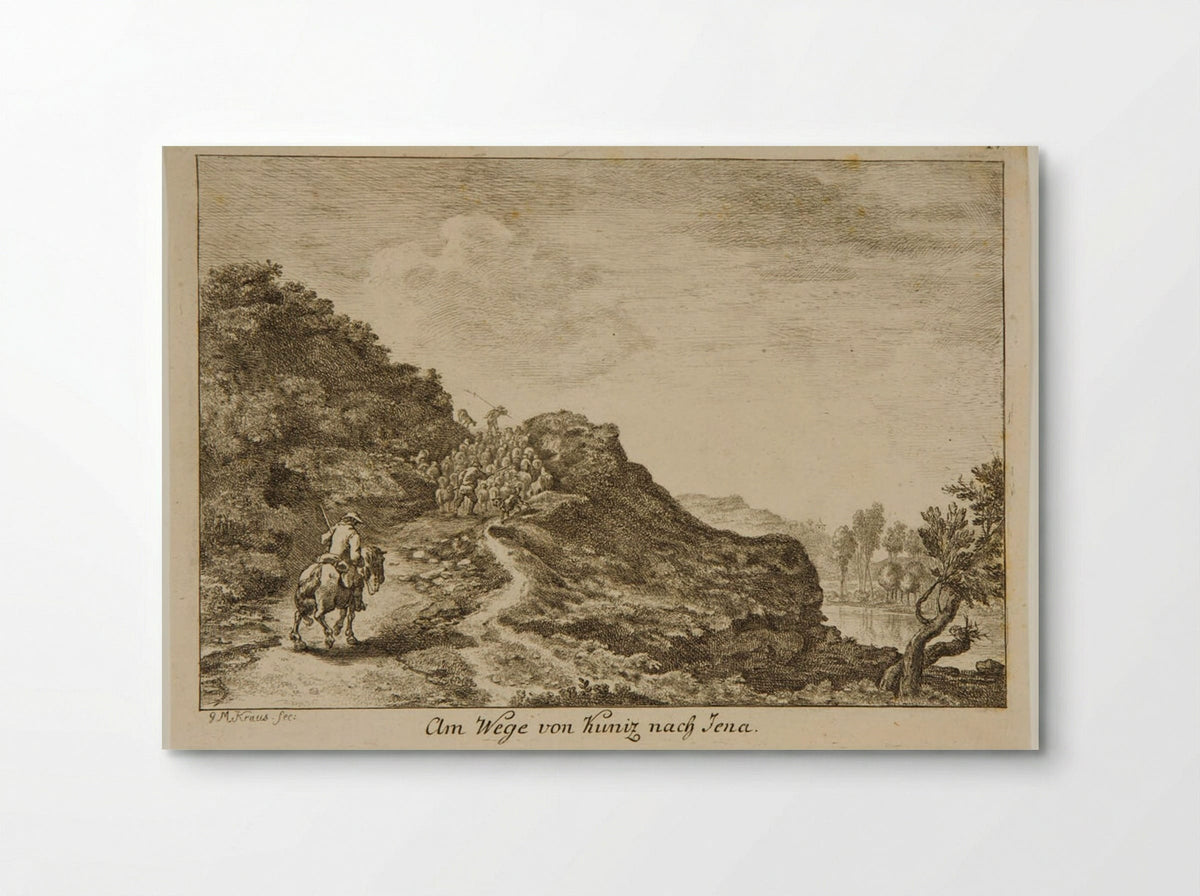 Am Wege von Kuniz nach Jena - Georg Melchior Kraus - Poster