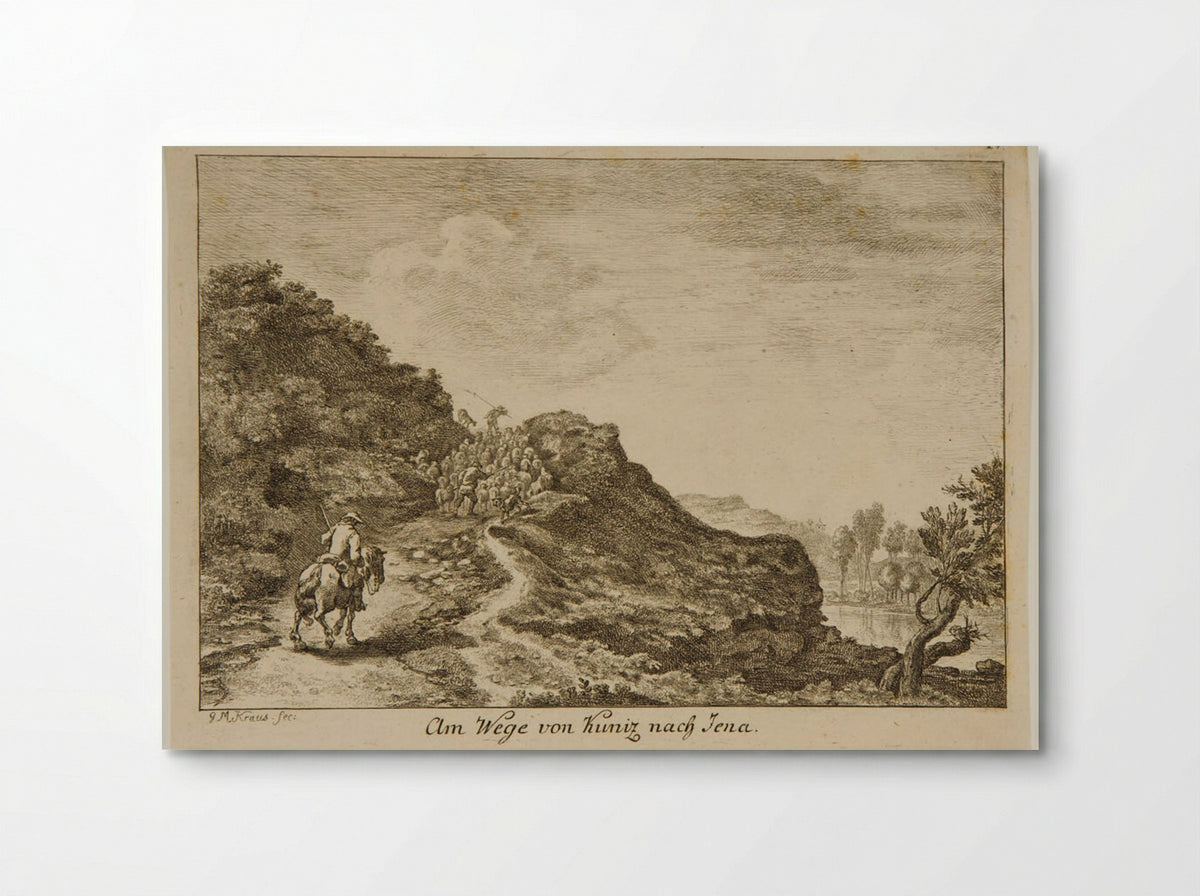 Am Wege von Kuniz nach Jena - Georg Melchior Kraus - Poster