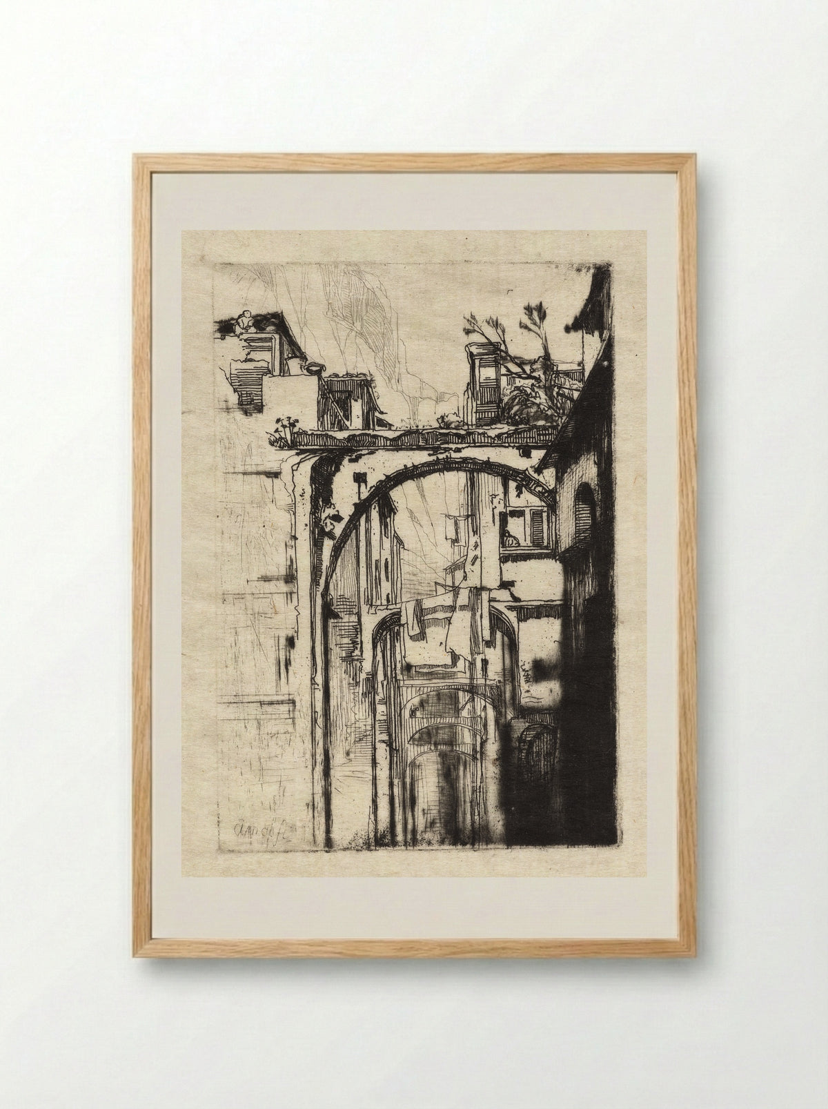 Amalfi - Francis Seymour Haden - Framed Print Wood