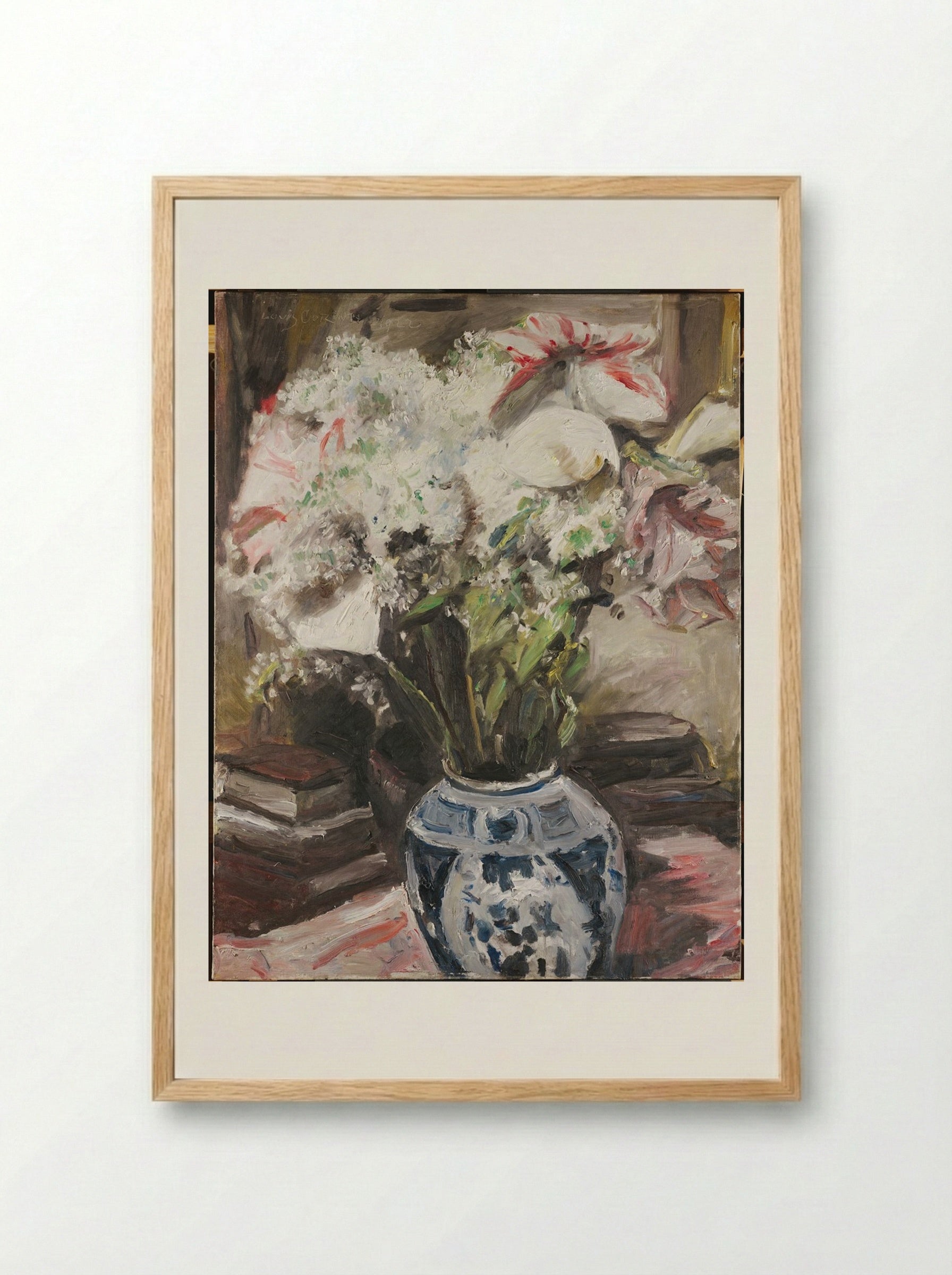 Amaryllis, Calla Lilies, and Lilacs - Lovis Corinth - Framed Print Wood