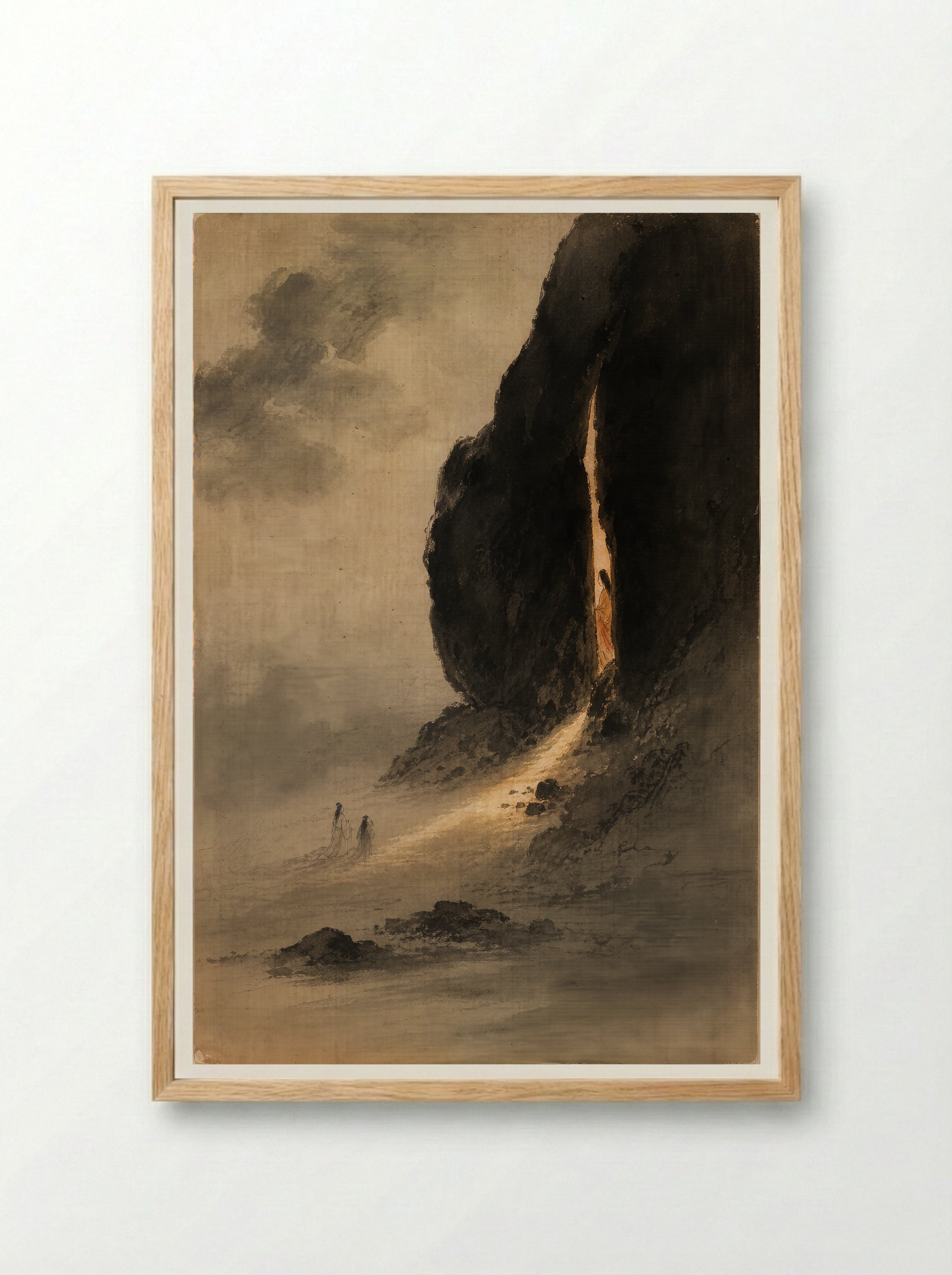 Amaterasu and the Rock-Cave: When the Sun Went Dark - Framed Print Wood