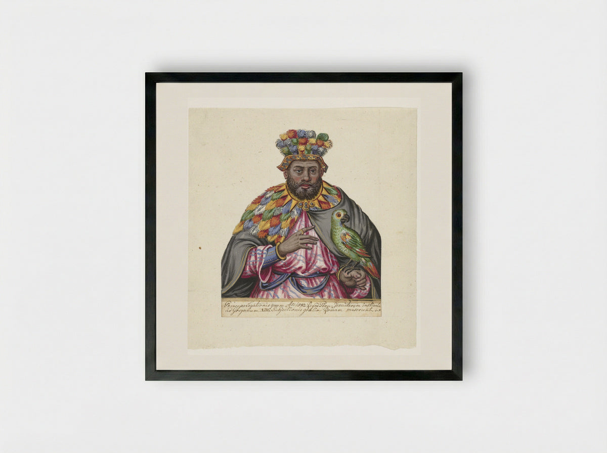 Ambassadeur (Portrait of a Peruvian Envoy) - Lukas de Heere - Framed Print Black