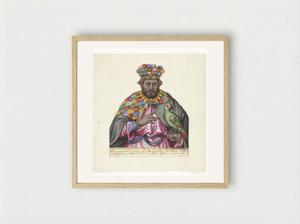 Ambassadeur (Portrait of a Peruvian Envoy) - Lukas de Heere - Framed Print Wood
