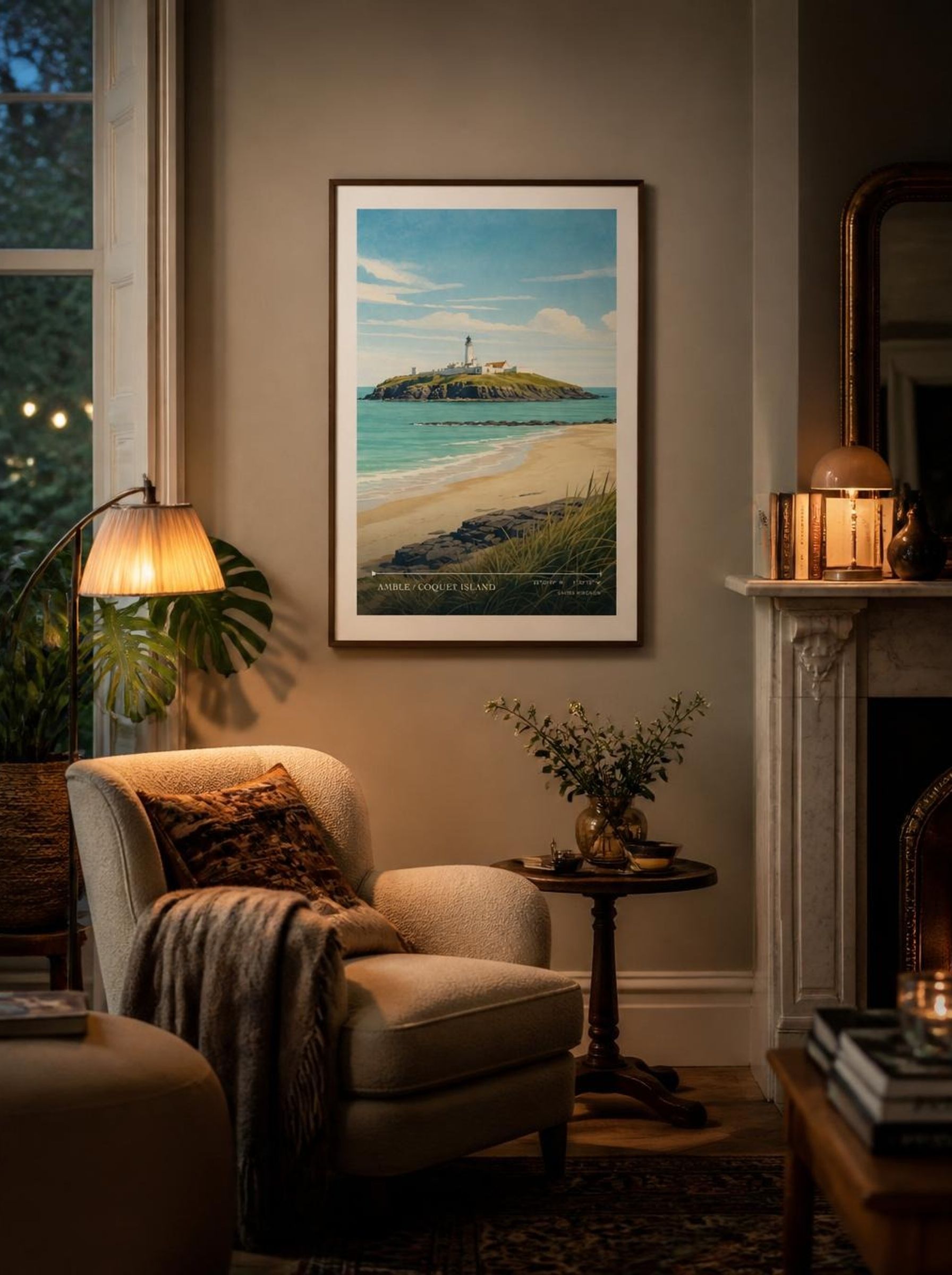 Amble / Coquet Island United Kingdom Travel Poster - Lifestyle