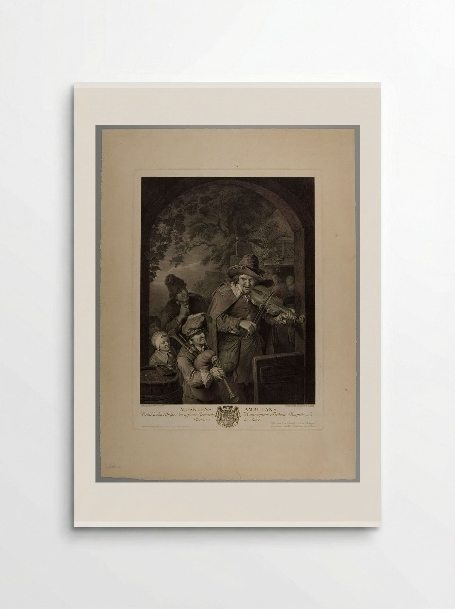 Ambling Musicians - Johann Georg Wille - Poster