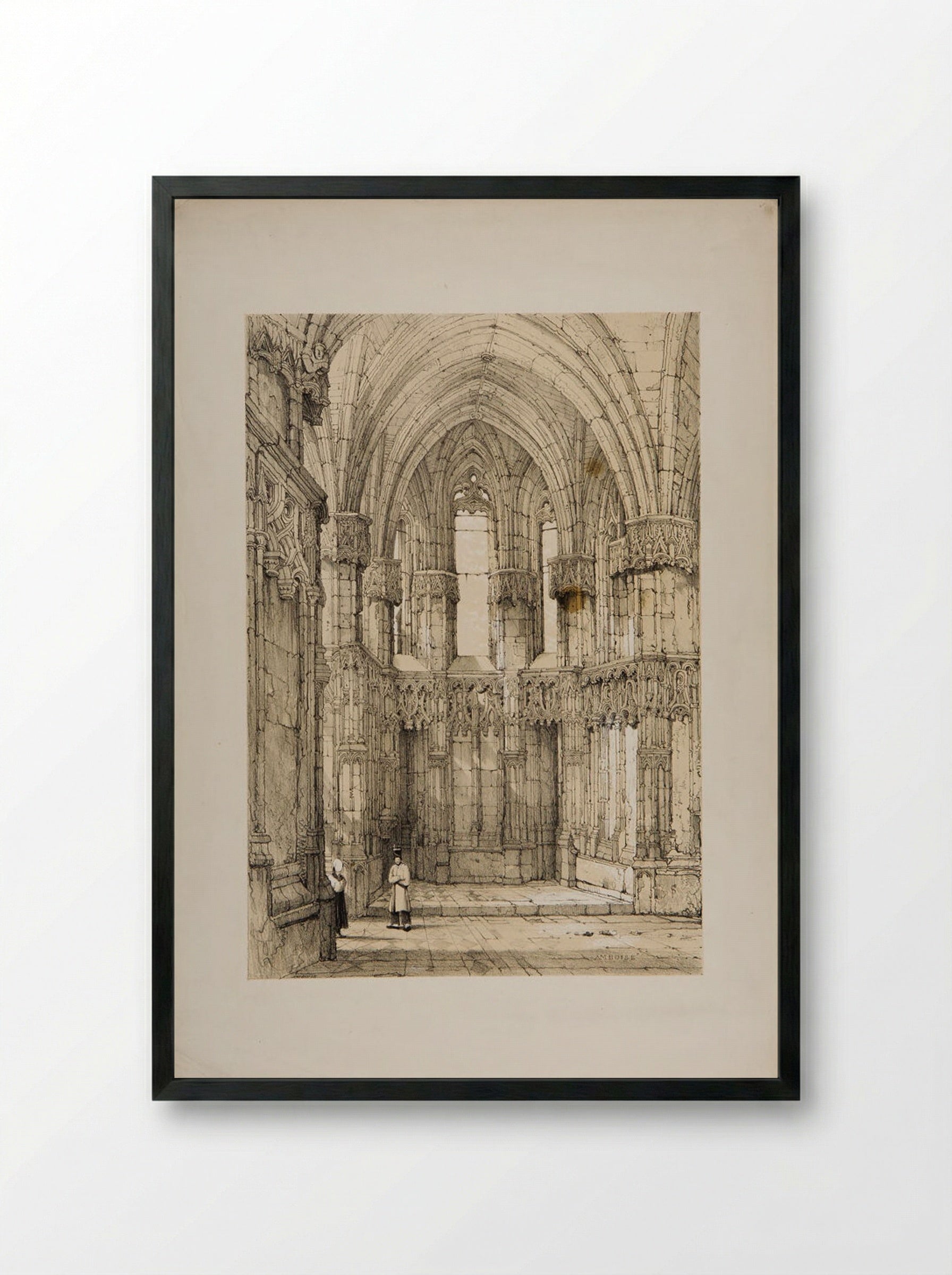 Amboise - Samuel Prout - Framed Print Black
