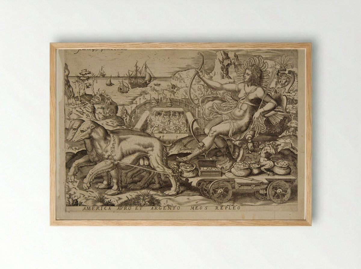 America, Your Gold and Silver Fill My People - Pieter Nagel - Framed Print Wood