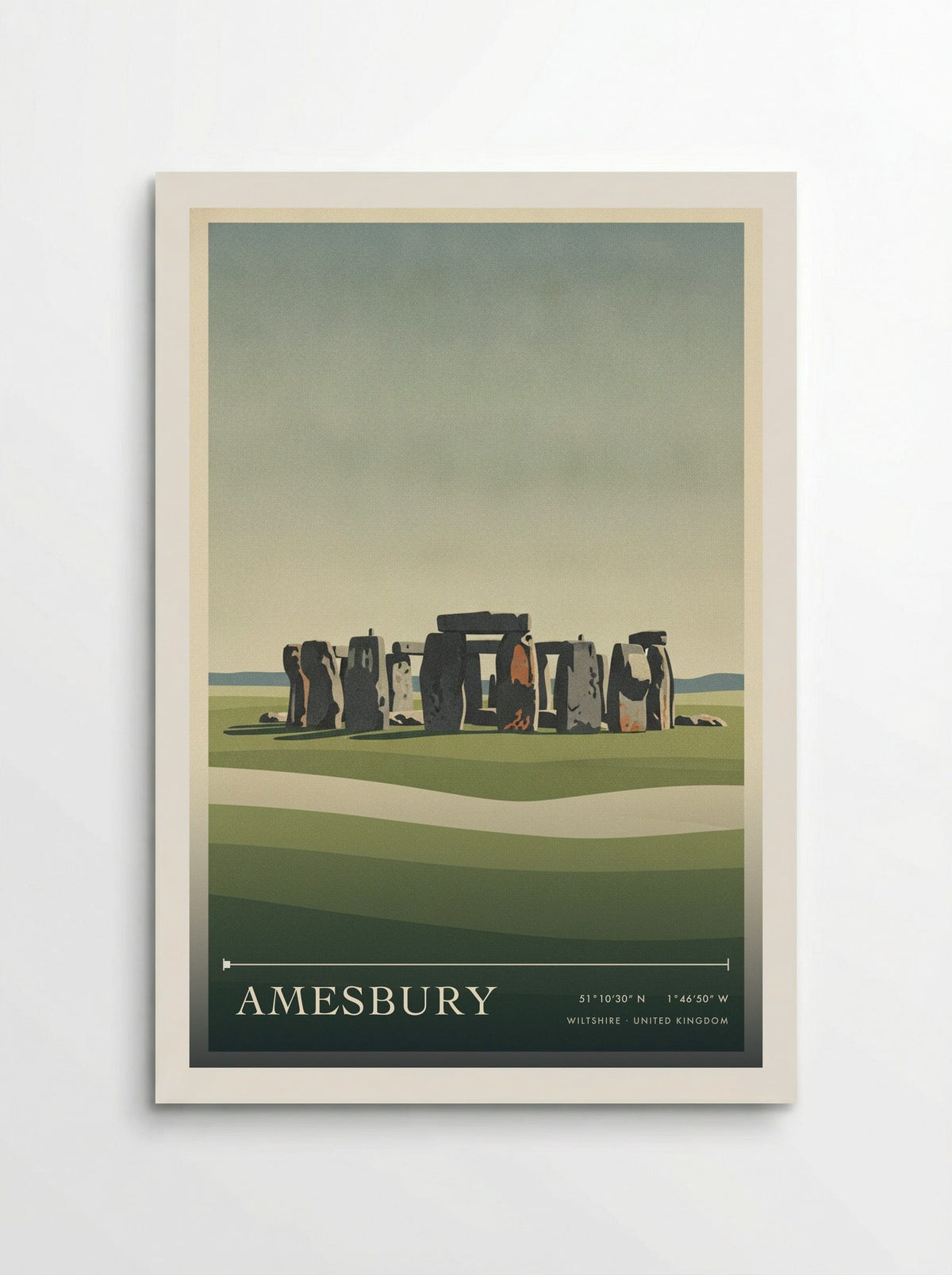 Amesbury Wiltshire United Kingdom Travel Poster - Poster