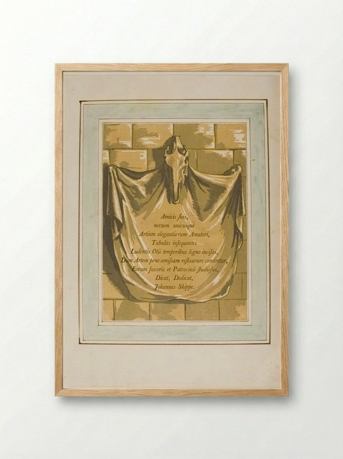 Amicis Suis, Dedication page - John Skippe - Framed Print Wood