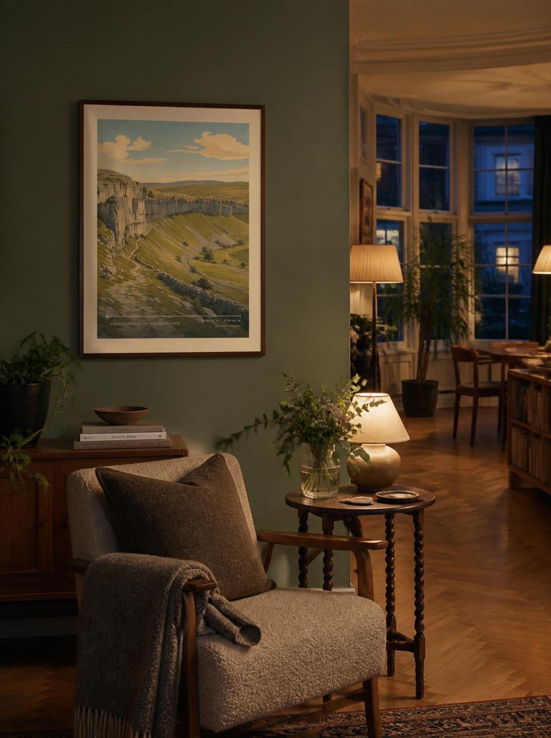Amphitheatre of Malham Cove United Kingdom Travel Poster - Lifestyle