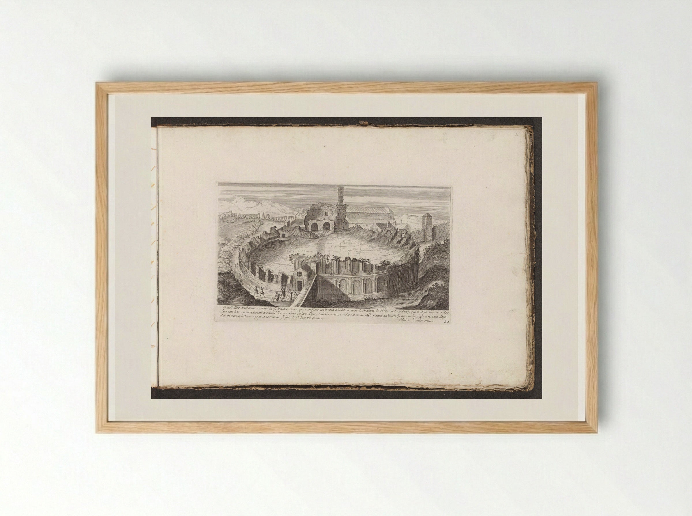 Amphitheatrum Castrense - Giovanni Giacomo de' Rossi - Framed Print Wood
