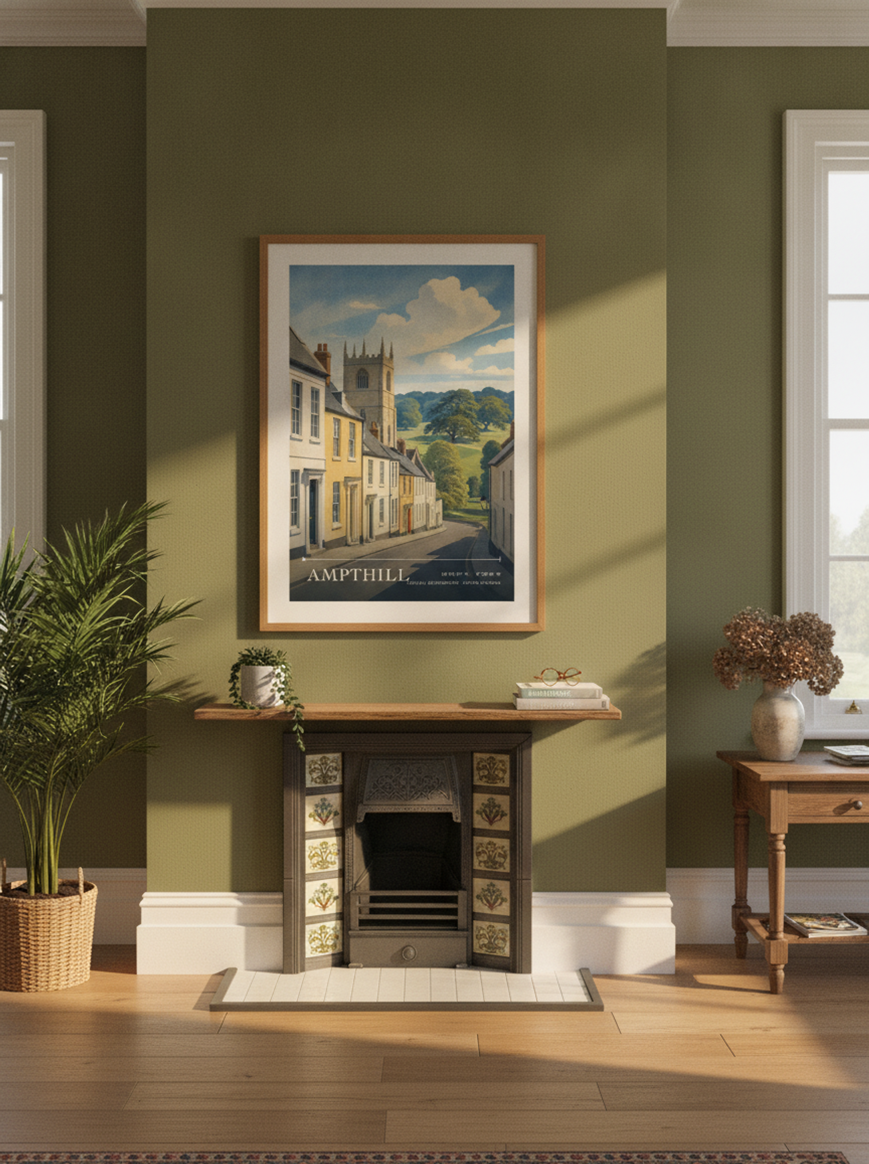 Ampthill Central Bedfordshire United Kingdom Travel Poster - Lifestyle