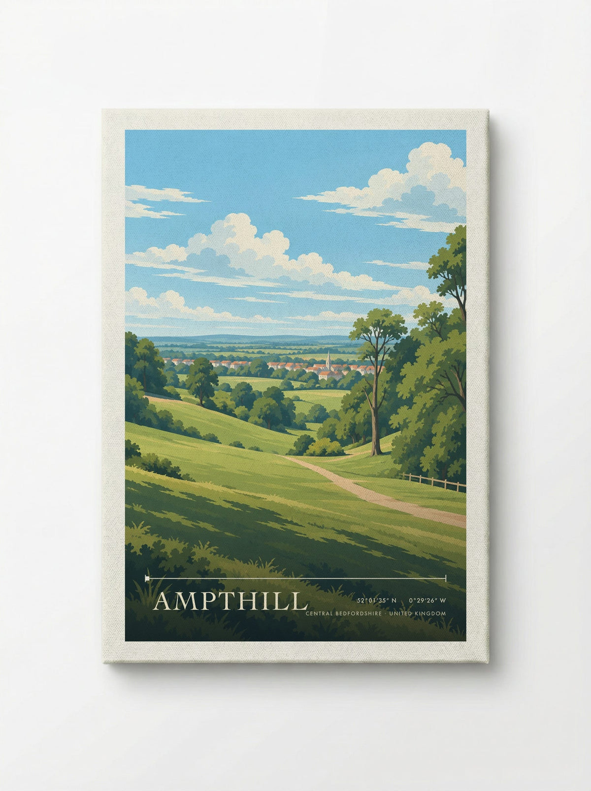 Ampthill, Central Bedfordshire | Travel Poster - Canvas