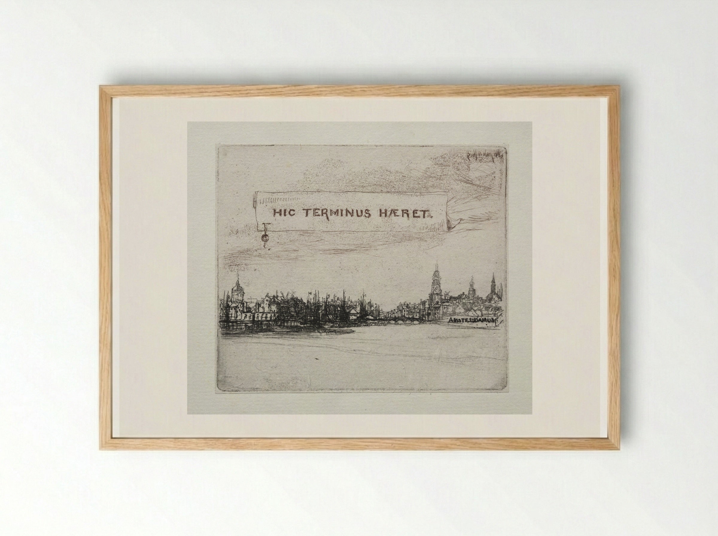 Amstelodamum - Francis Seymour Haden - Framed Print Wood