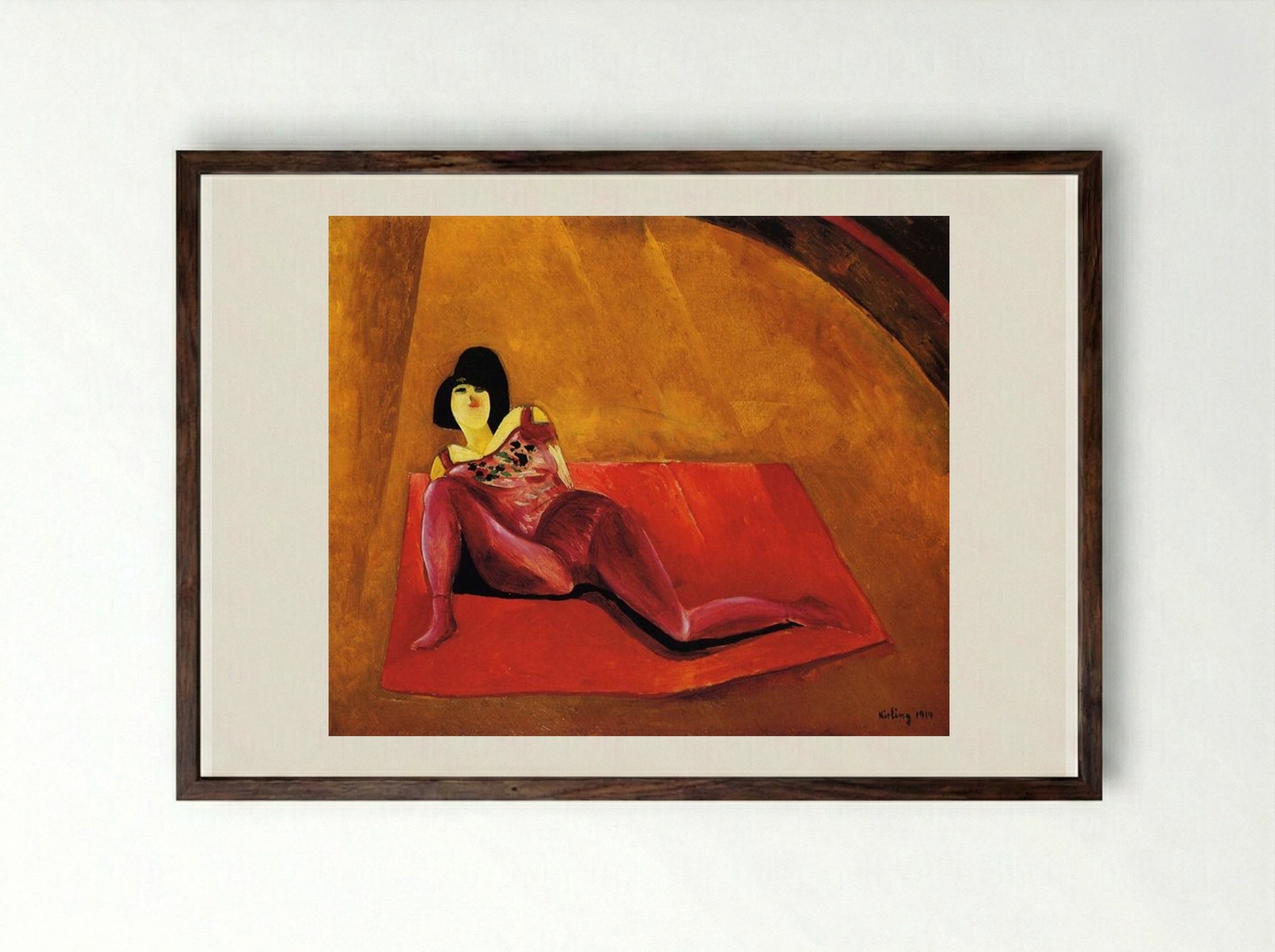 An Acrobat - Moïse Kisling - Framed Print Dark Wood