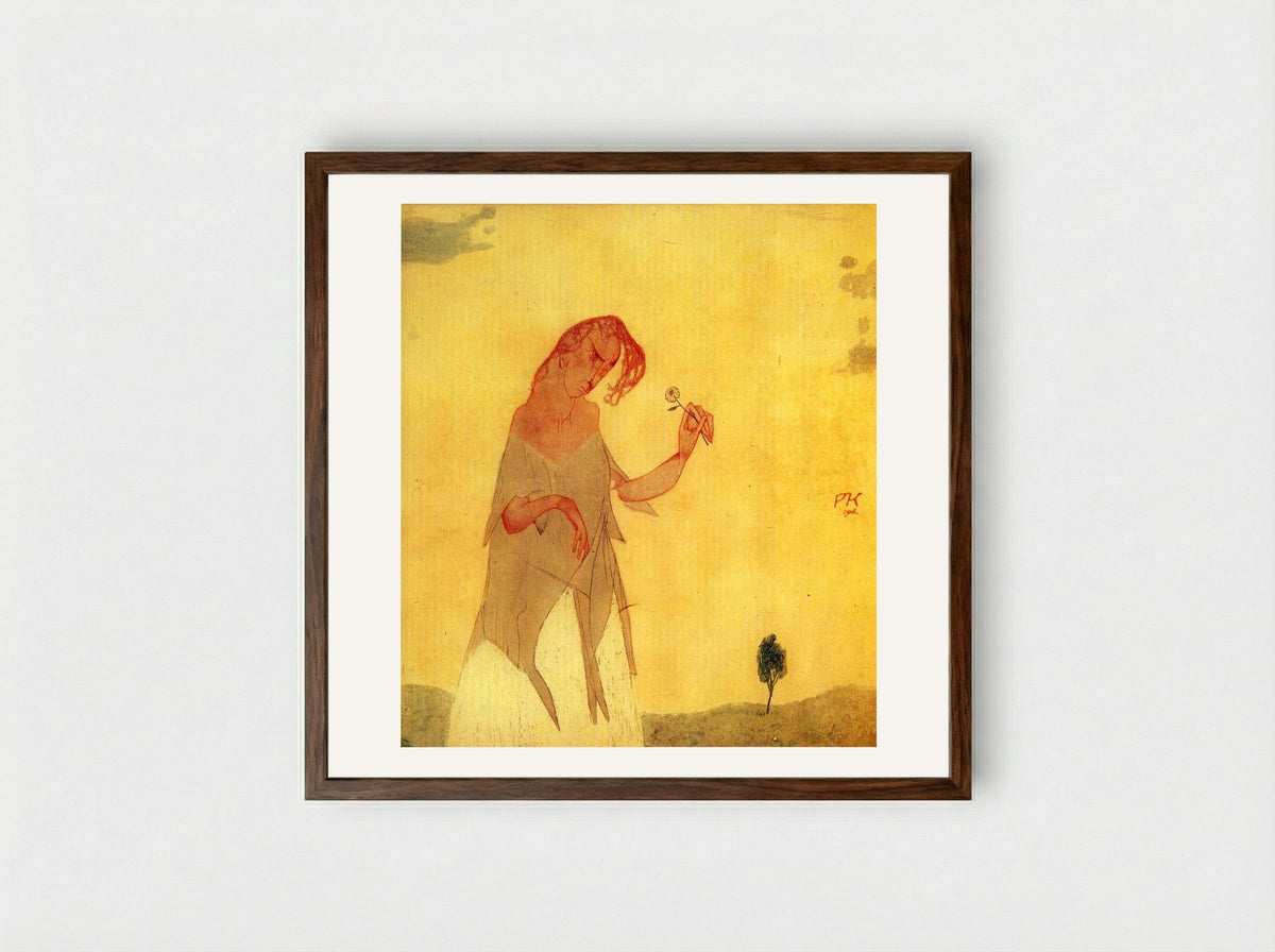 An Allegory of Propaganda - Paul Klee - Framed Print Dark Wood