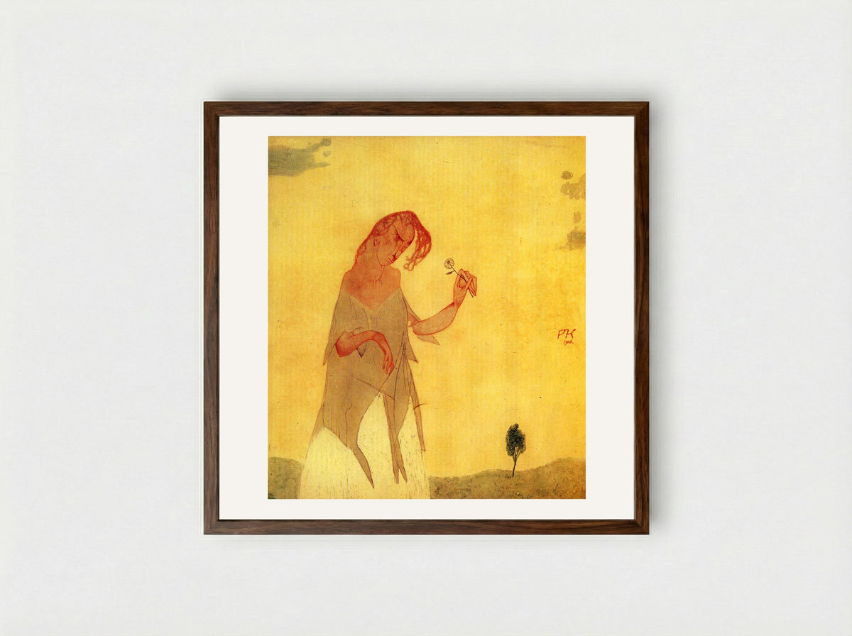 An Allegory of Propaganda - Paul Klee - Framed Print Dark Wood