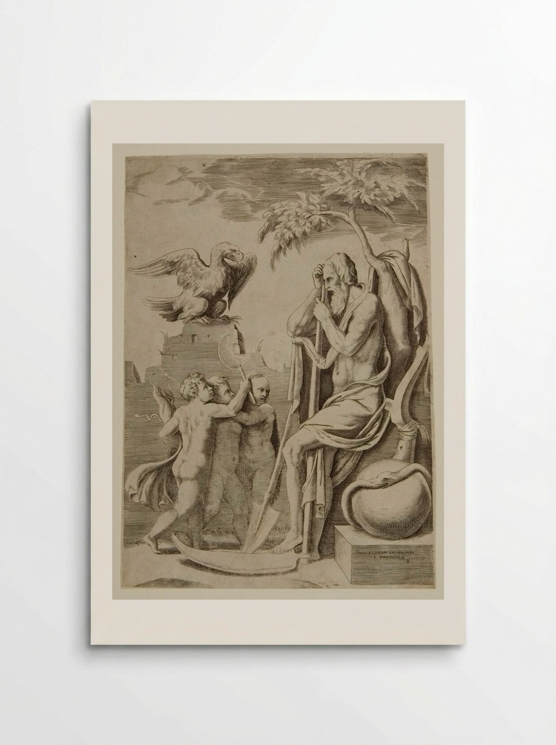 An Allegory of Time - Giulio Bonasone - Poster
