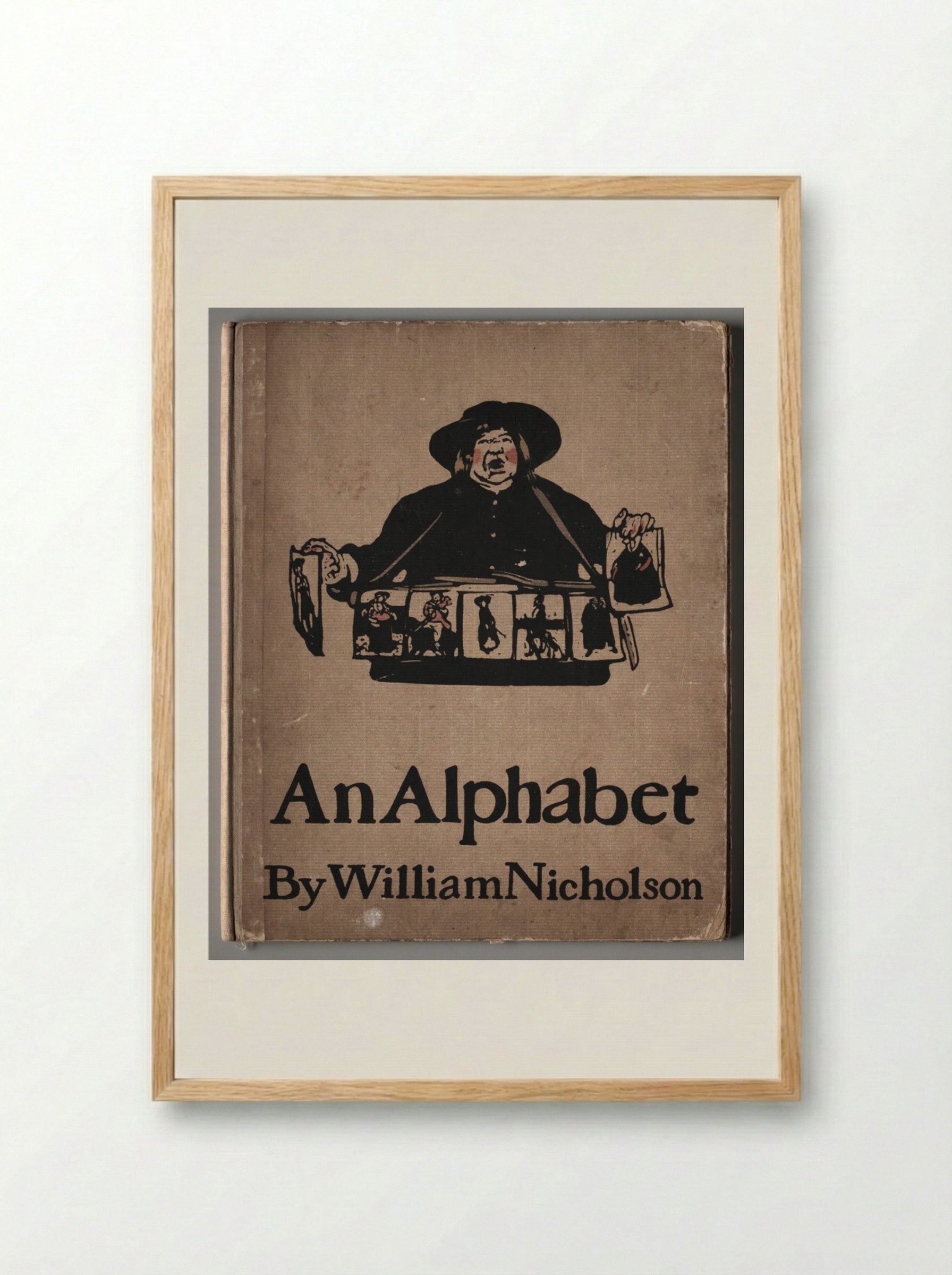 An Alphabet: Cover - William Nicholson - Framed Print Wood