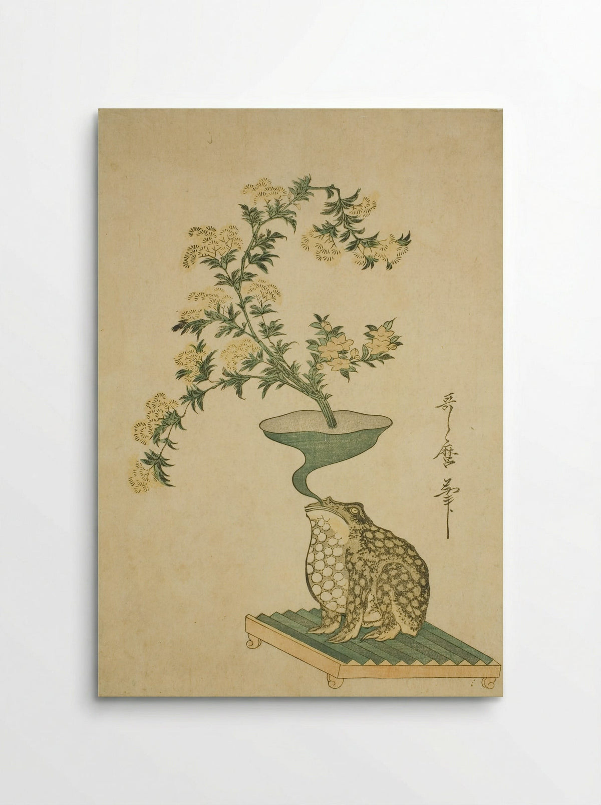 An Arrangement of Valerian and Chinese Bell Flowers - Kitagawa Utamaro - Poster