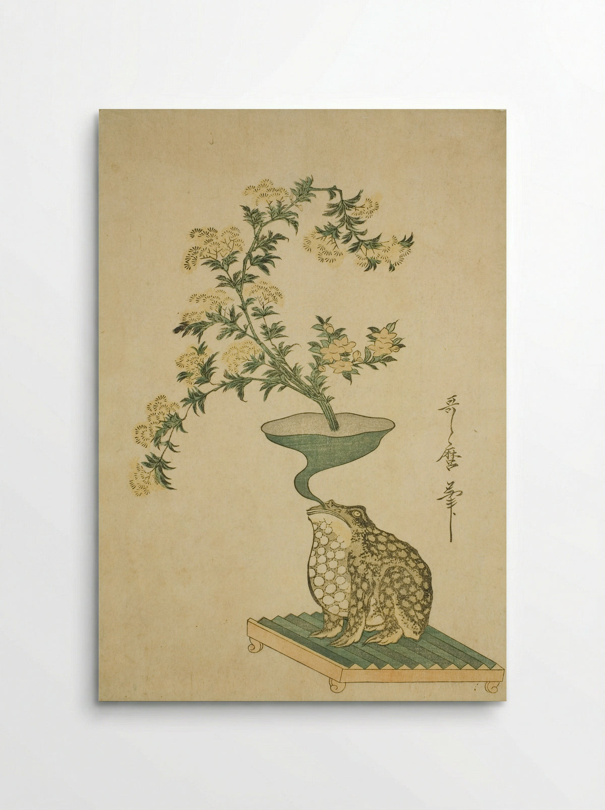 An Arrangement of Valerian and Chinese Bell Flowers - Kitagawa Utamaro - Poster