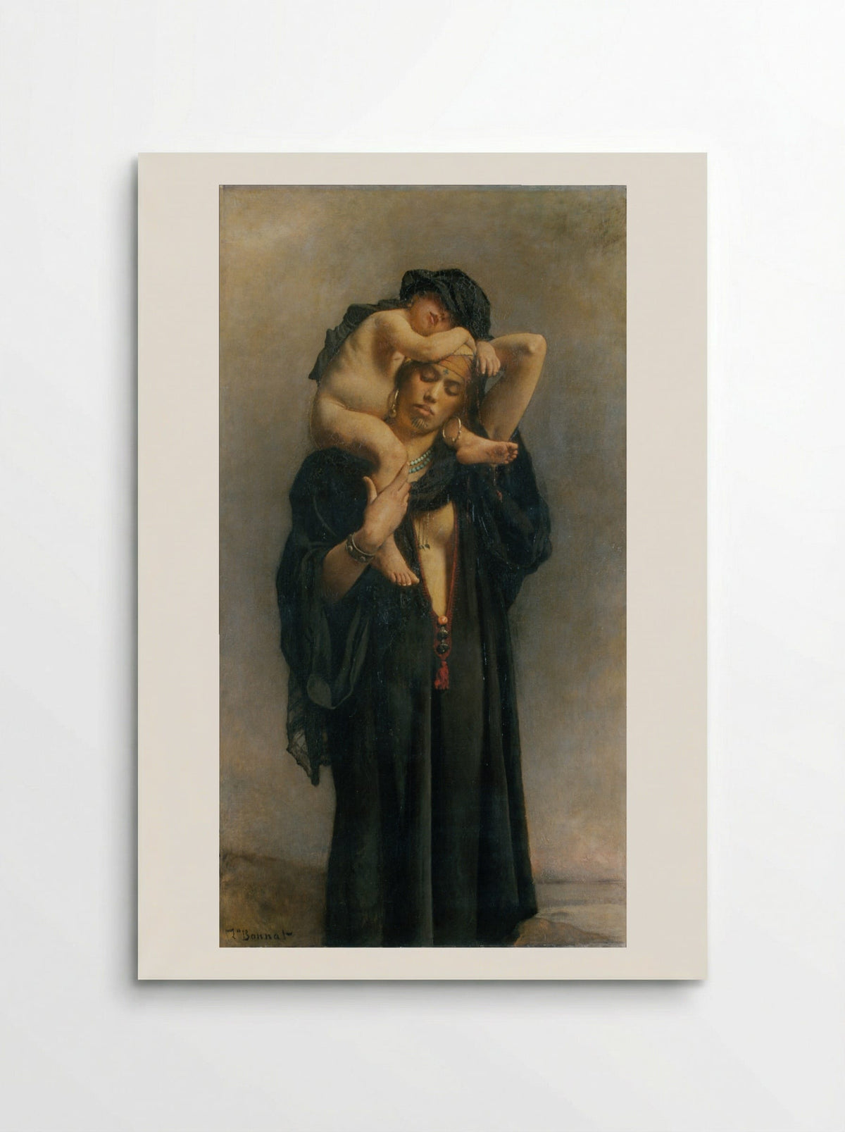 An Egyptian Peasant Woman and Her Child - Léon Bonnat - Poster