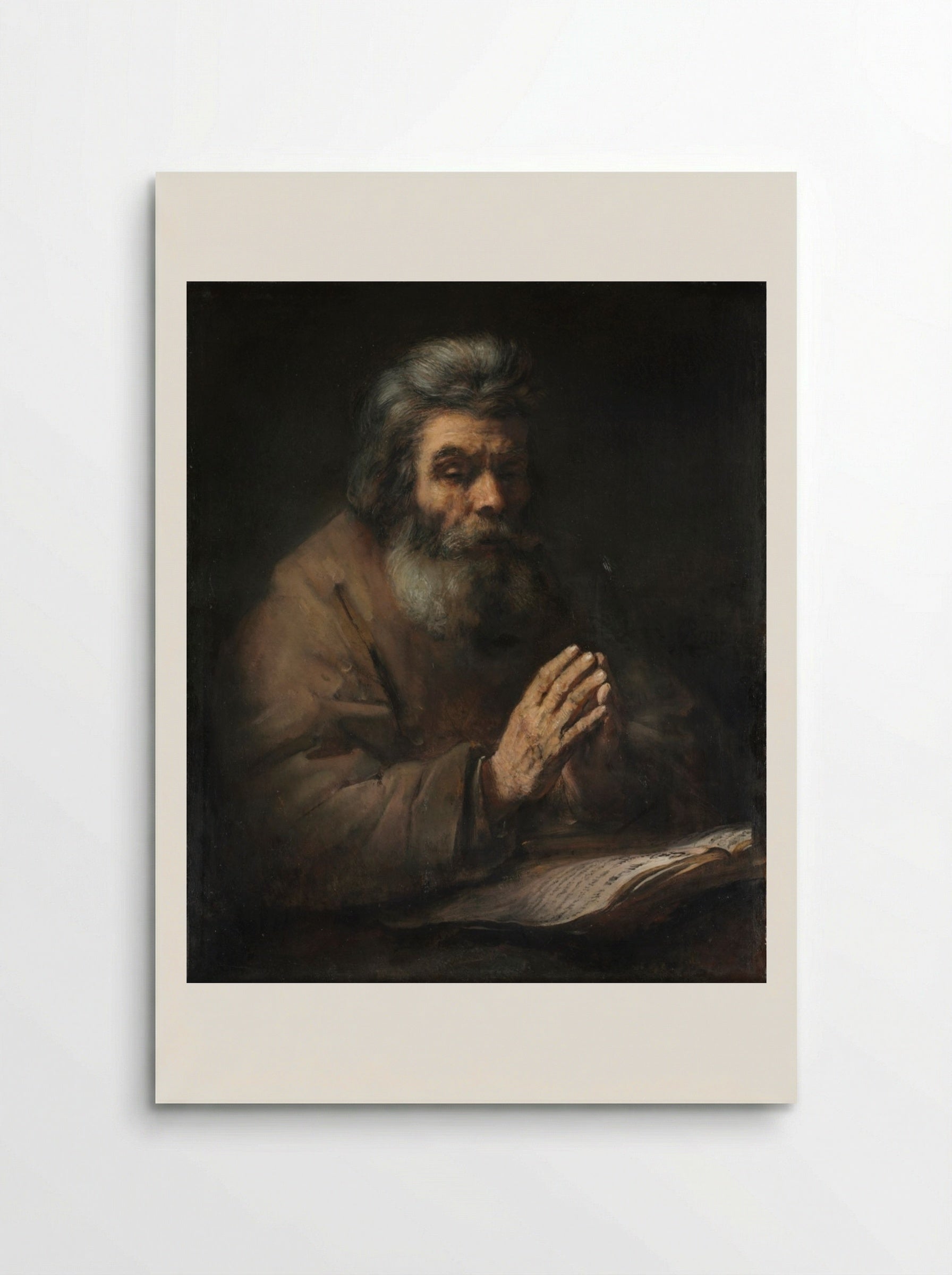 An Elderly Man in Prayer - Rembrandt van Rijn - Poster
