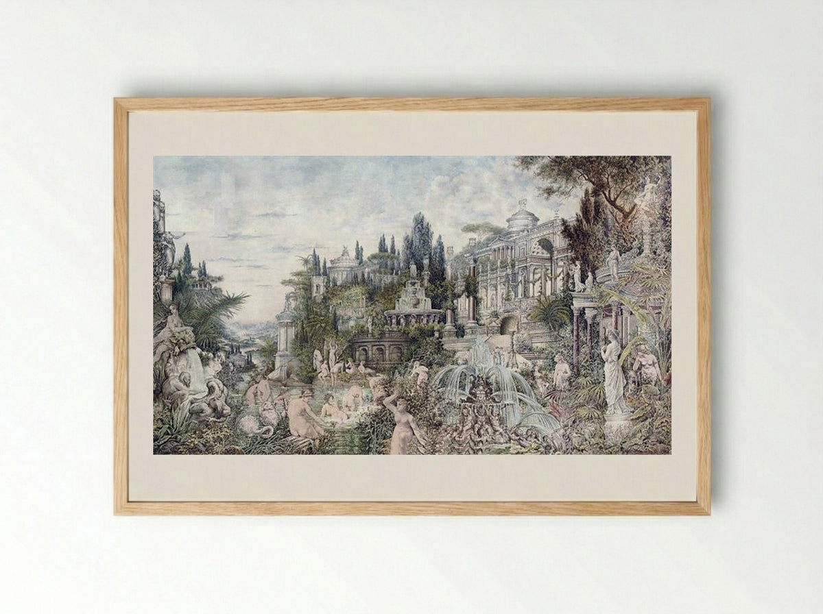 An Enchanted Garden - Wilhelm Kotarbinski - Framed Print Wood