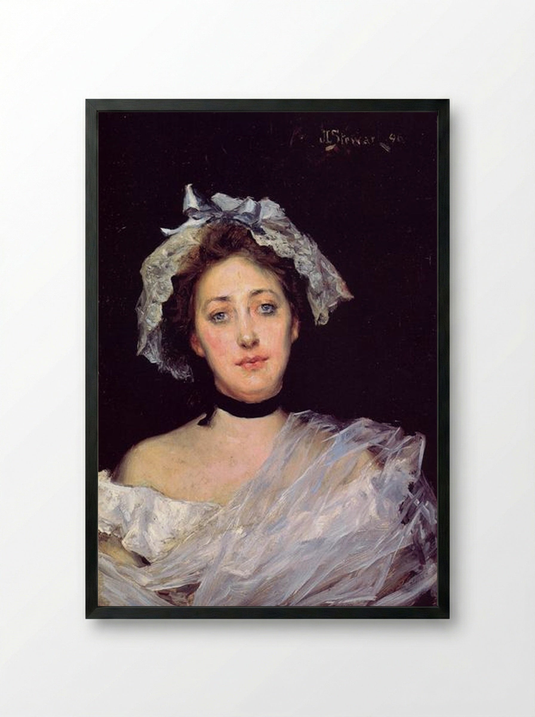 An English Lady - Julius LeBlanc Stewart - Framed Print Black